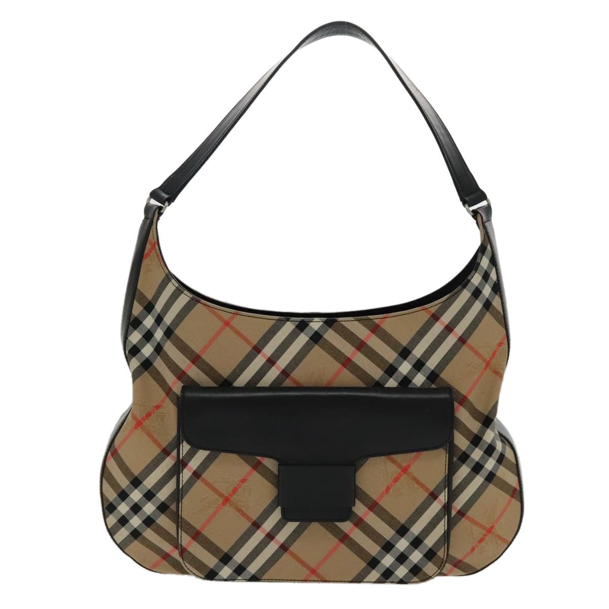 Burberry Nova Check Beige Canvas Shoulder Bag (Pre-Owned) Size ONE SIZE - 1 Thumbnail