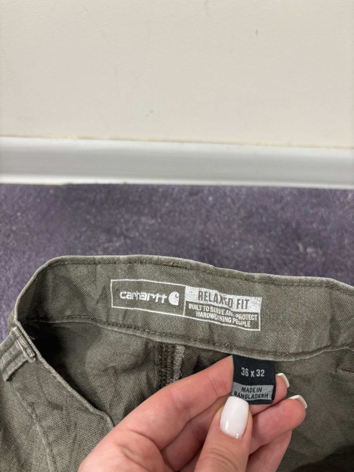 Carhartt Vintage Carhartt Rugged Flex Olive Utility Work Baggy Pants Size US 36 / EU 52 - 13 Thumbnail