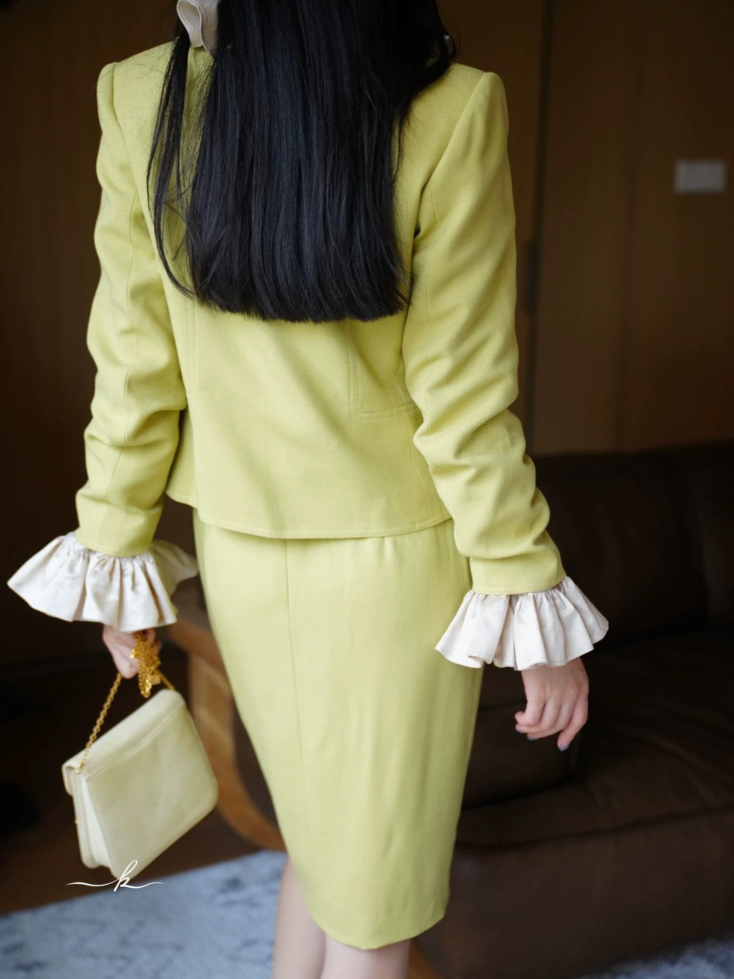 Christian Lacroix Vintage Christian Lacroix 1996 Pale Green Wool Set Size XS / US 0-2 / IT 36-38 - 9 Thumbnail