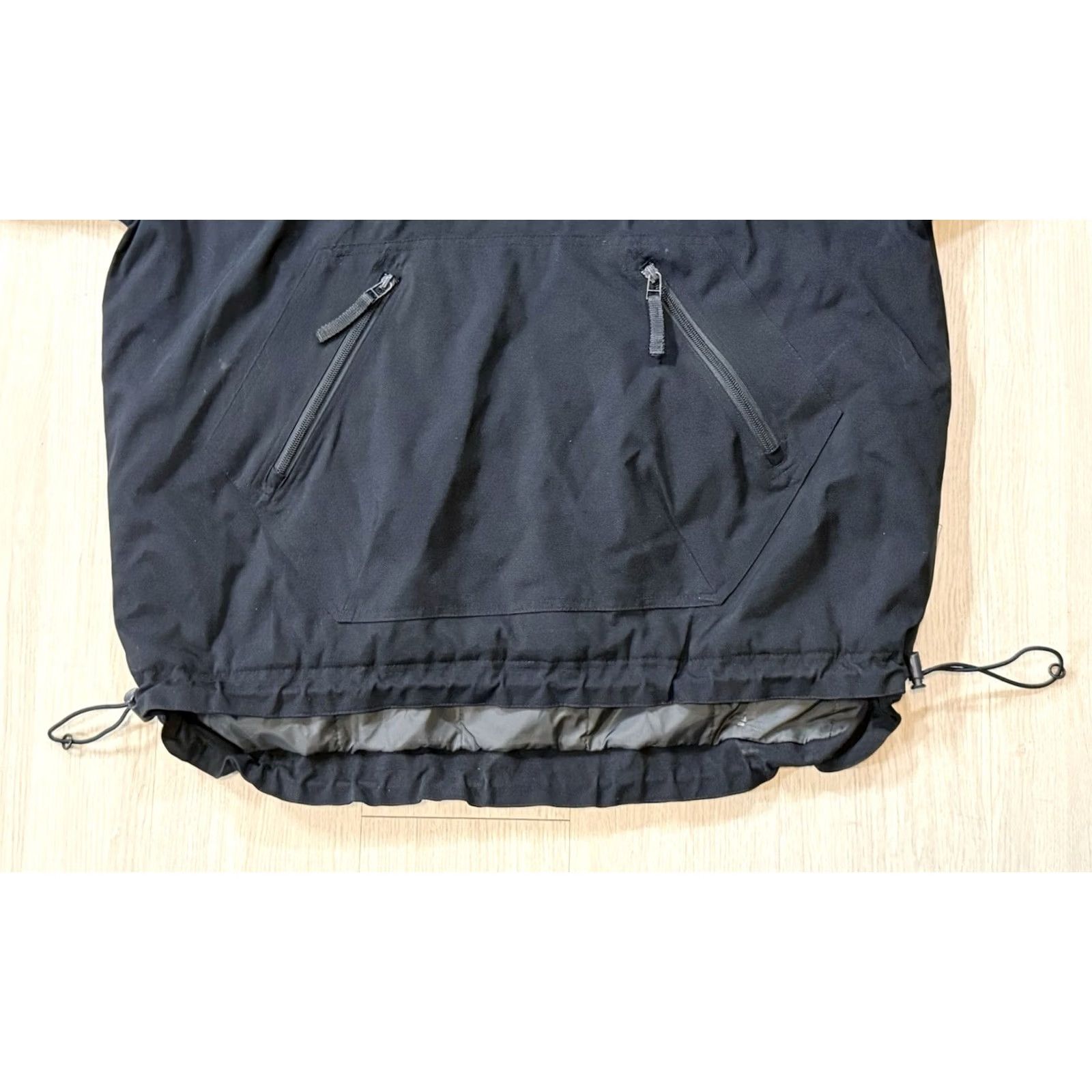 Gap VINTAGE Gap Anorak Jacket Medium Fleece Lined Padded Heavyweight Hooded Zippered Nylon Black Mens 90s Outdoor Nature Ski 1/2 Zip Pockets Weathergear Size US M / EU 48-50 / 2 - 5 Thumbnail