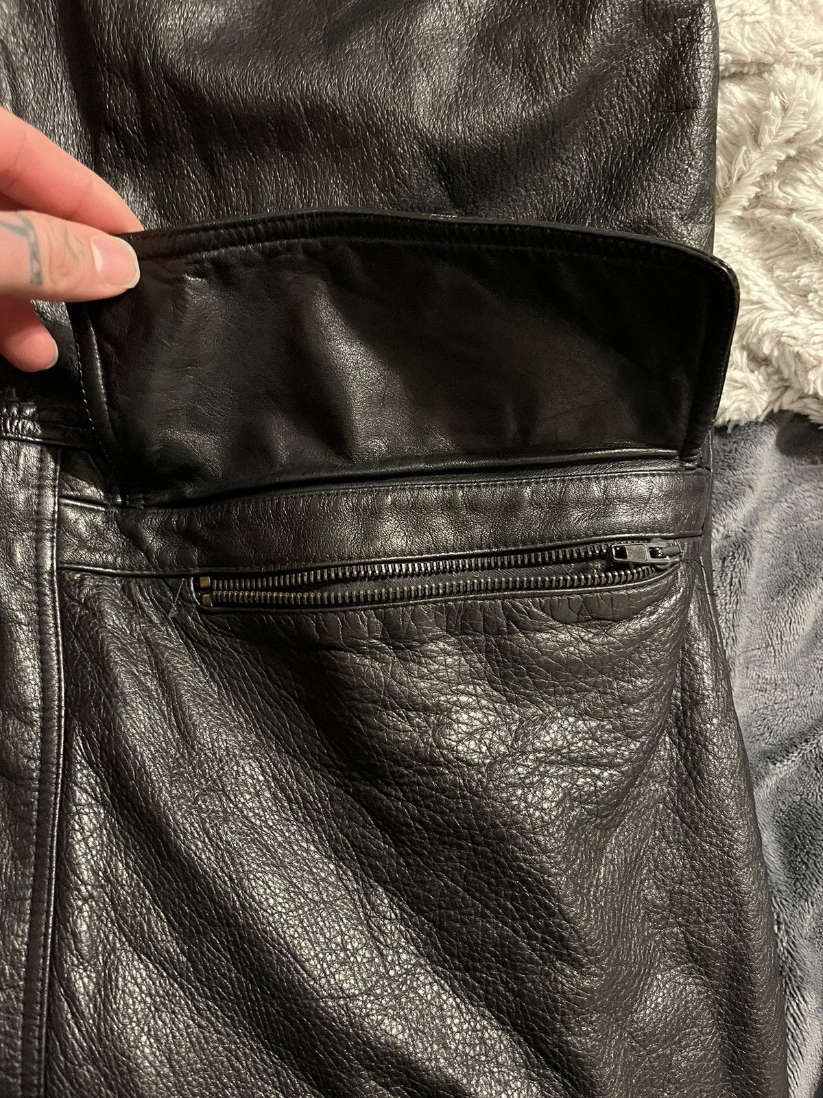 Genuine Leather CDP Made In Italy Black Leather Trench Coat Japanese Style🔥 Size US M / EU 48-50 / 2 - 6 Thumbnail