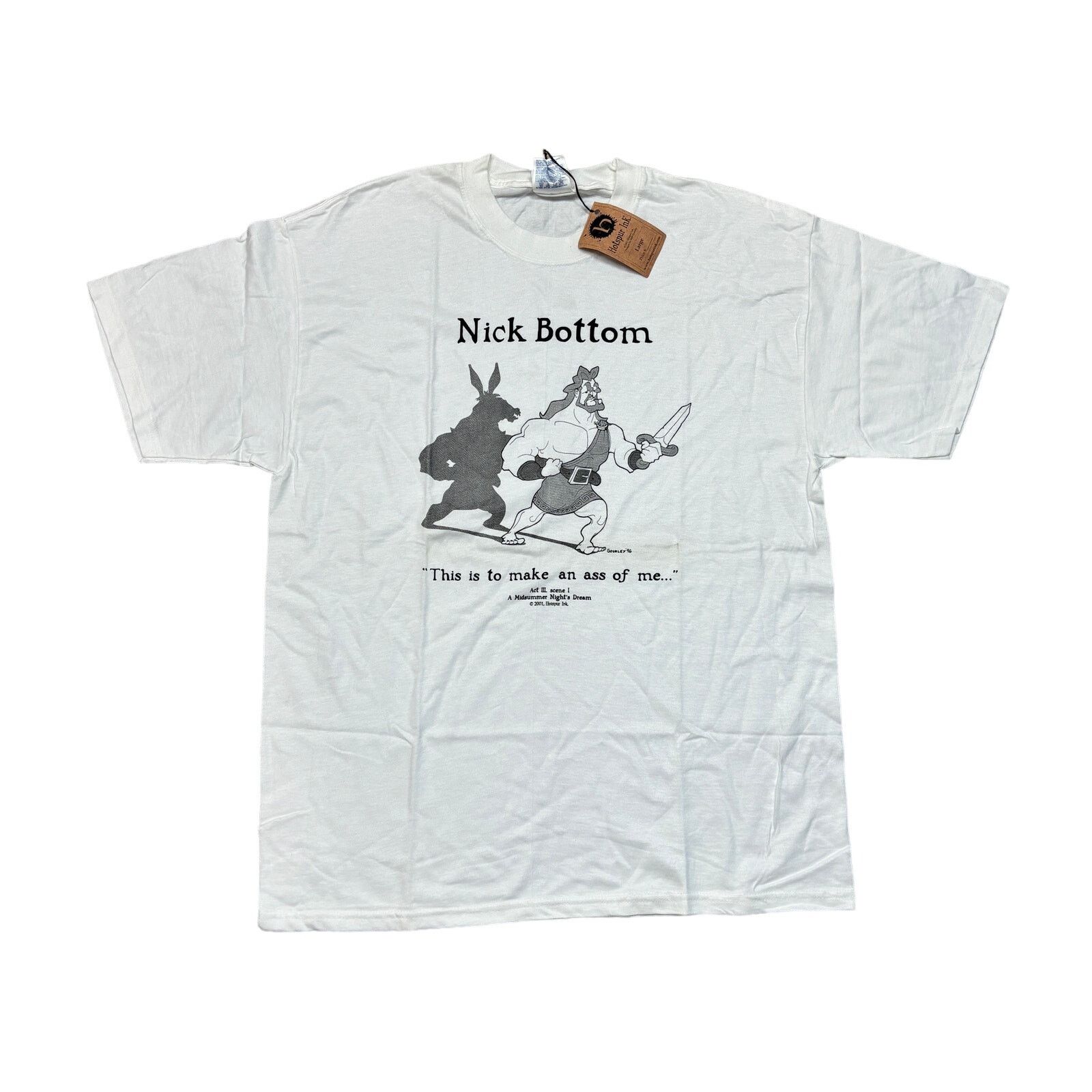 Vintage VTG 2001 Nick Bottom T Shirt Hotspur Ink Deadstock Men's M Size US M / EU 48-50 / 2 - 1 Thumbnail