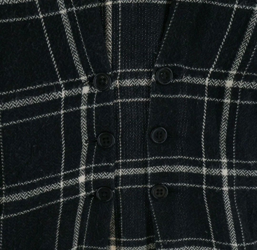 Greg Lauren Black Plaid Long Kimono Size US XL / EU 56 / 4 - 6 Thumbnail