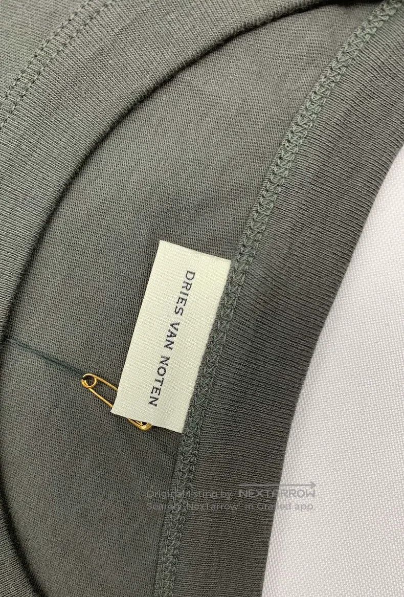 Dries Van Noten Dries Van Noten Dark Gray Crew Neck Drop Shoulder Loose Sh Size US L / EU 52-54 / 3 - 3 Thumbnail
