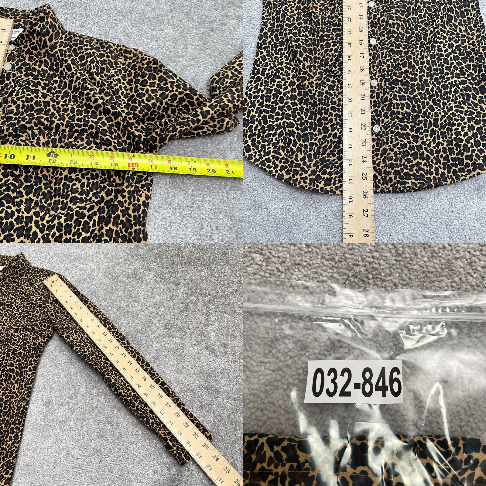 J.Crew VINTAGE J. Crew Leopard Button Down Shirt Womens XXS Brown Animal Print Long Sleeve Top Size XXS / US 00 / IT 34 - 8 Thumbnail