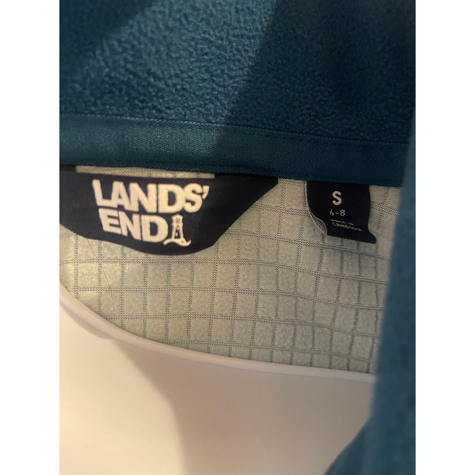 Lands' End Lands’ End Fleece Vest Blue Zip Lightweight Casual Layer Size S / US 4 / IT 40 - 2 Thumbnail
