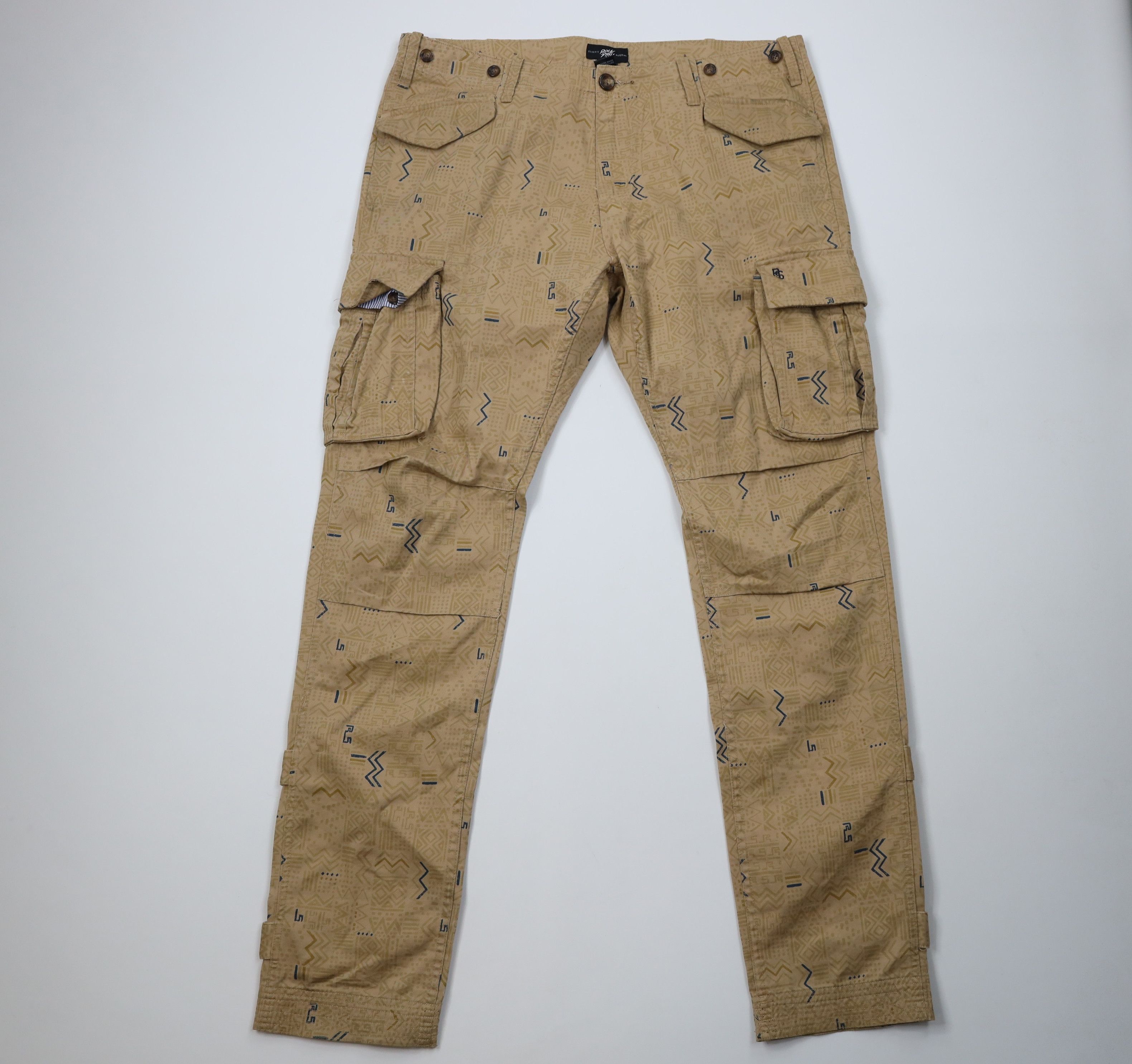ROCKSMITH Rocksmith Geometric Strap Skateboard Cargo Pants Beige Size US 38 / EU 54 - 1 Thumbnail