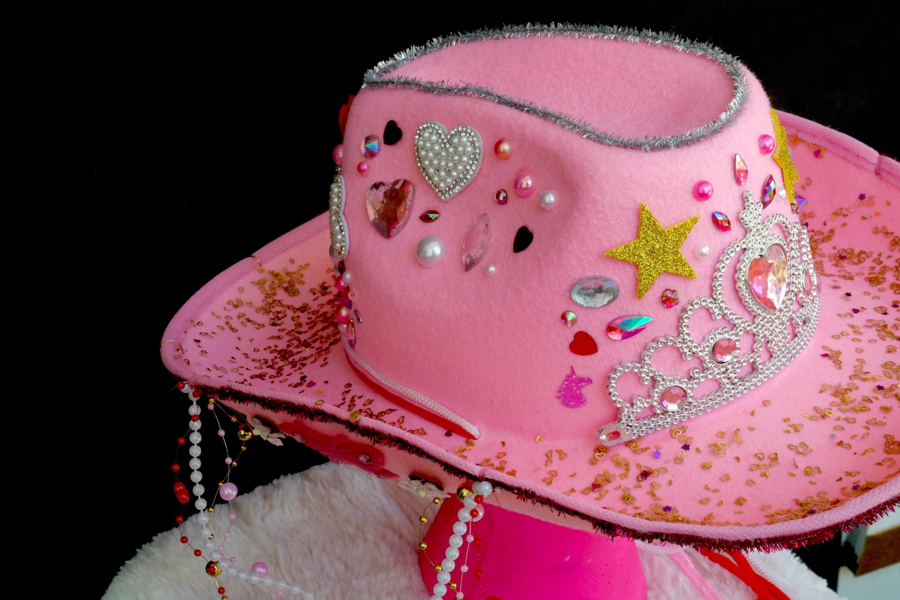 Handmade Princess in Pink Cowgirl Hat Size ONE SIZE - 5 Thumbnail