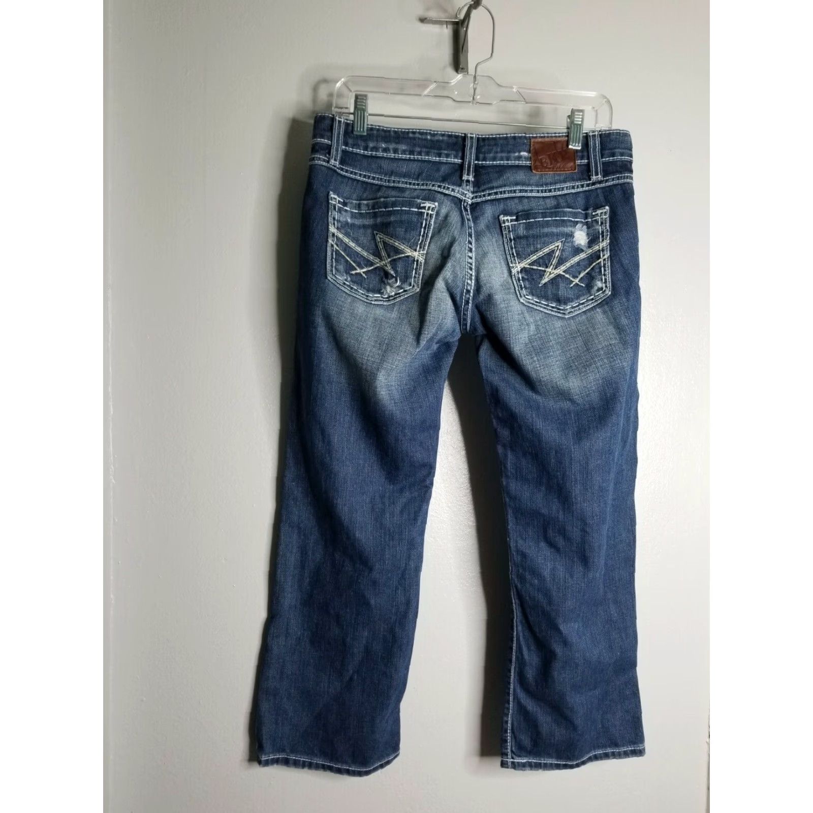 Vintage BKE Stella Cropped Jeans Distressed Medium Wash Women Size 27X24 Jeans Women Cropped Distressed Medium Wash 27 X 24 Size 27" / US 4 / IT 40 - 2 Thumbnail