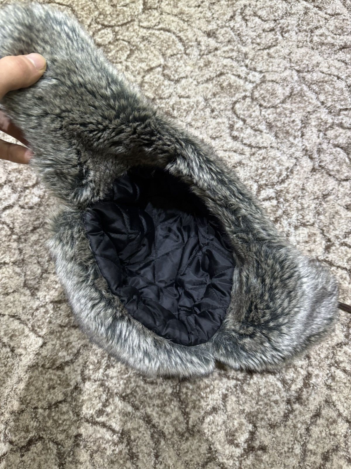 Hysteric Glamour × Vintage Vintage Crazy Y2K Mohair Fuzzy Hat Ushanka Punk Huge Size ONE SIZE - 3 Thumbnail