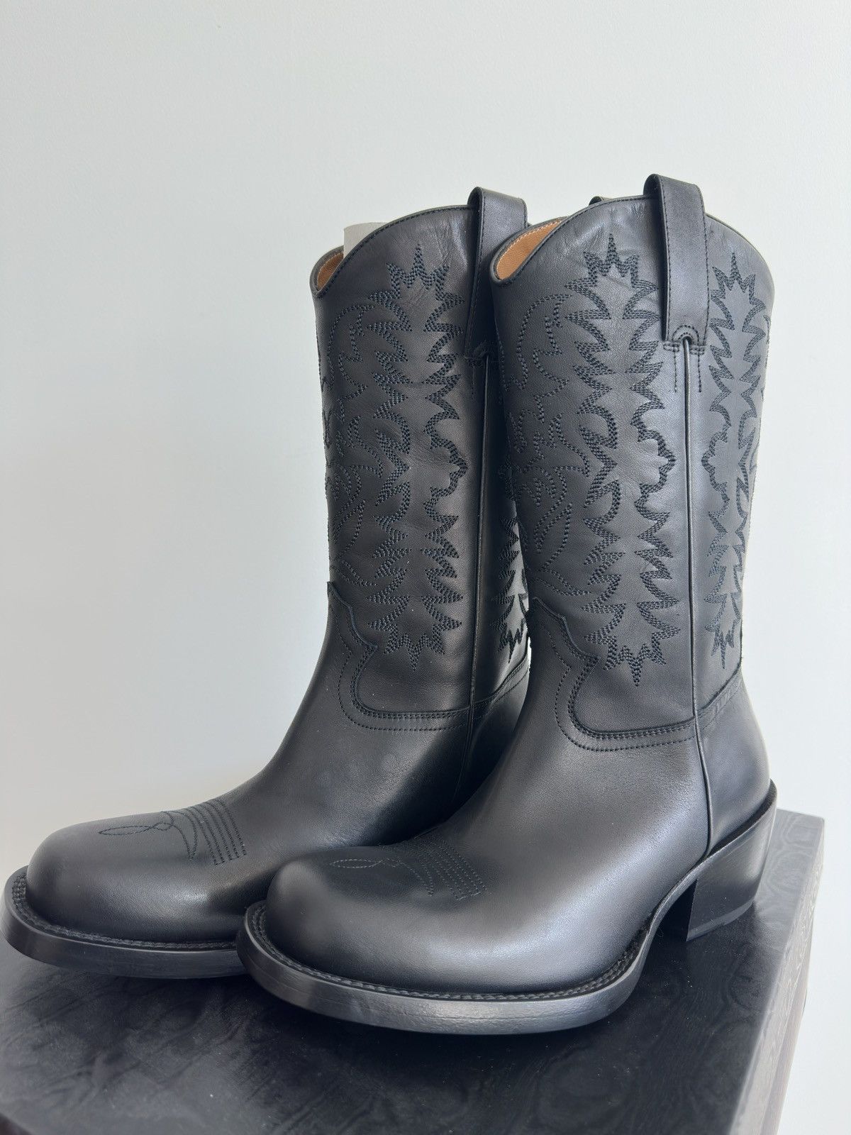 Dries Van Noten Dries Van Noten Leather Western Cowboy Boots - US Mens 8 Size US 8 / EU 41 - 2 Thumbnail