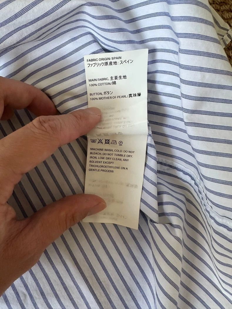 Our Legacy Our Legacy size46 Blue and white striped shirt Size US S / EU 44-46 / 1 - 5 Thumbnail