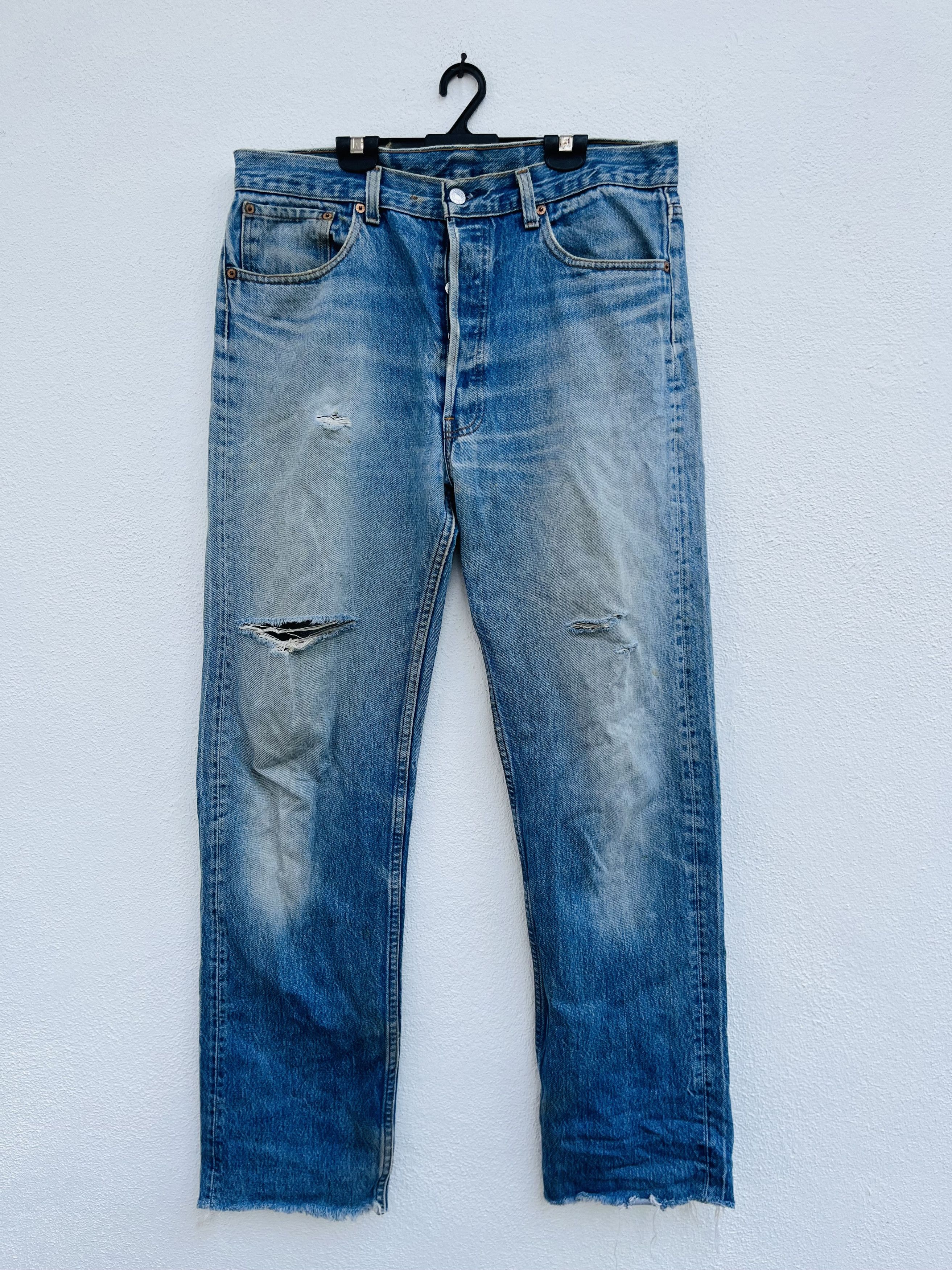 Japanese Brand × Levi's Vintage Clothing Vintage 80s Levis Disressed Designed Fashion Style Size US 32 / EU 48 - 1 Thumbnail