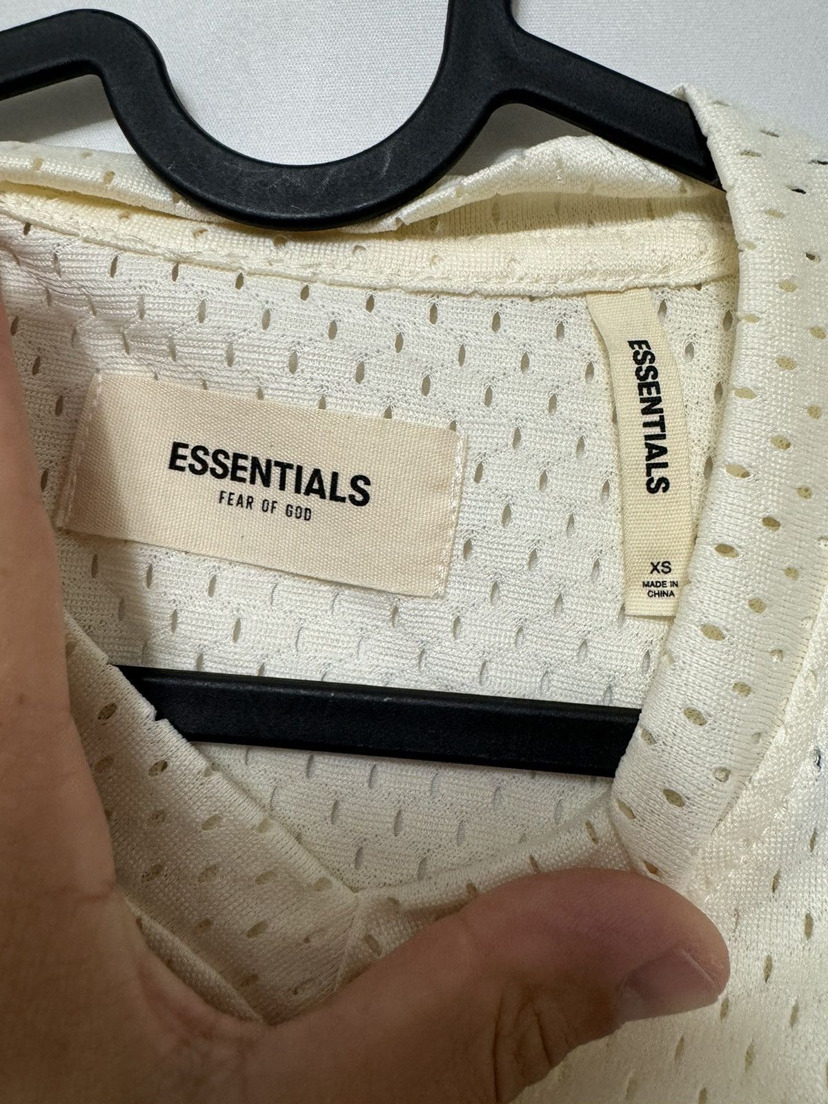 Fear of God 🔥 Fear of God Essentials Mesh T-Shirt Cream SZ XS Size US XS / EU 42 / 0 - 4 Thumbnail