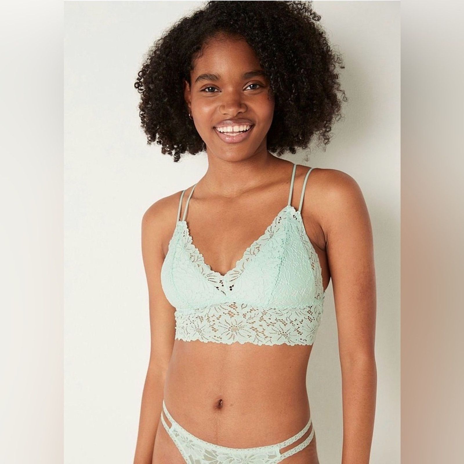 Victoria's Secret Victoria Secret Light Blue Lace Bralette & Panties Set S Size ONE SIZE - 8 Thumbnail
