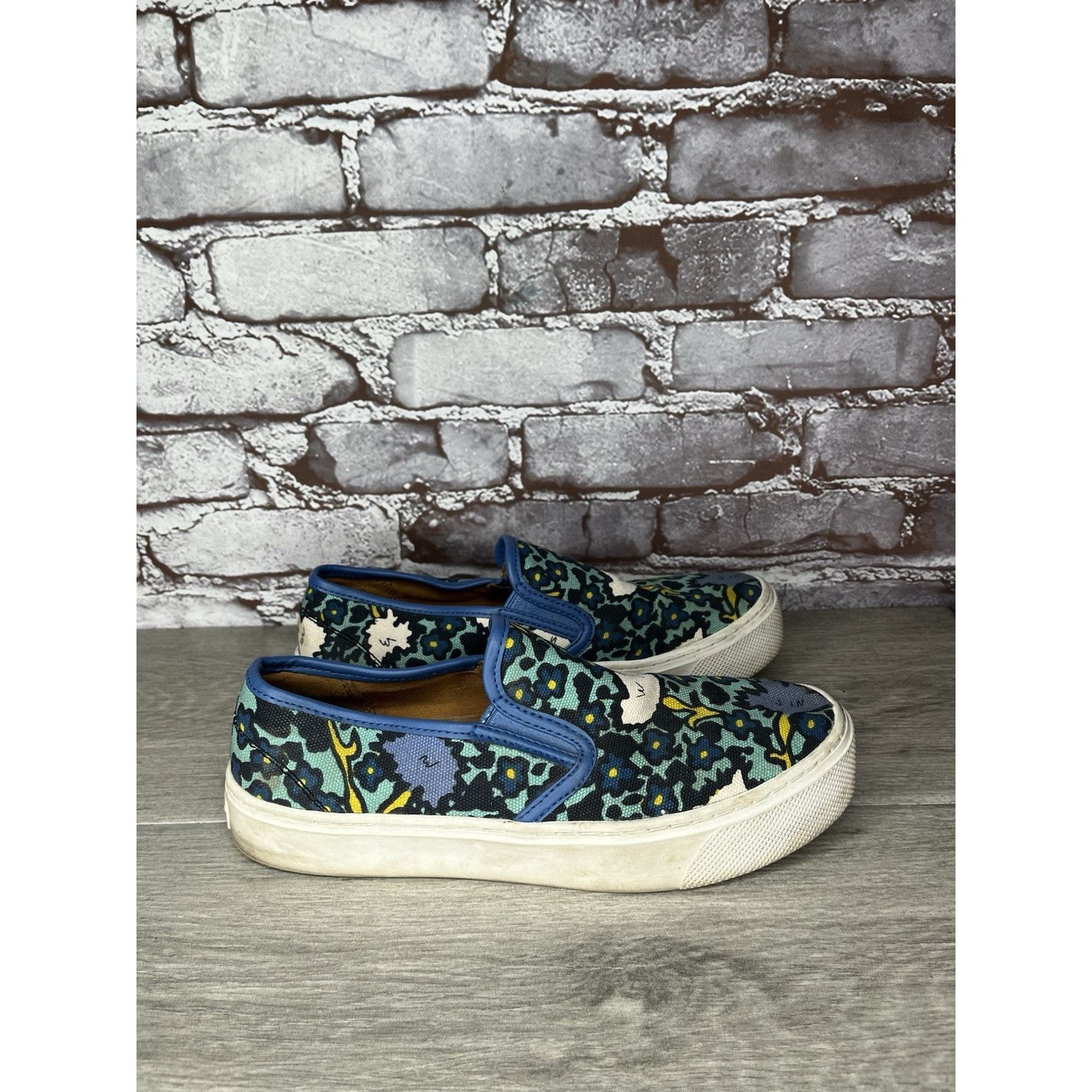 Coach Coach Cameron A01986 Aqua Blue Floral Fabric SlipOn Sneakers Size US 8 / IT 38 - 9 Thumbnail