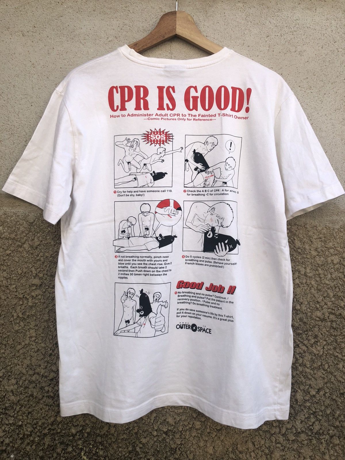 Japanese Brand Outer Space "Cpr Nudes" Tshirt Japanese Brand Size US M / EU 48-50 / 2 - 1 Thumbnail