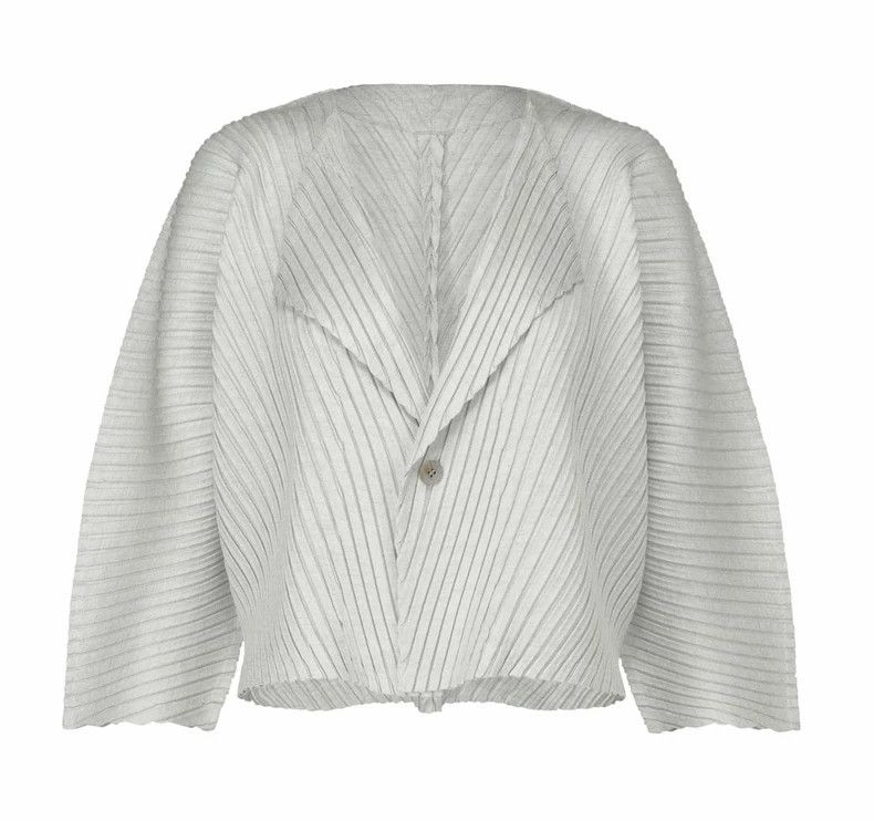 Other Issey Miyake size:2 Ice grey twill grille pleated long-sle Size XS / US 0-2 / IT 36-38 - 2 Thumbnail