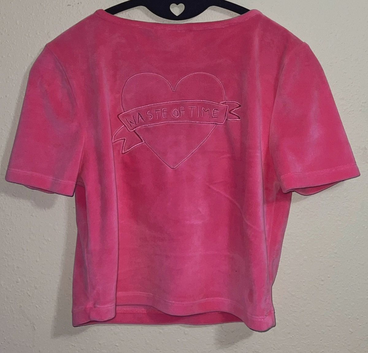 Lazy Oaf Lazy Oaf Waste of Time 💘 velour lounge heart button velvet Size ONE SIZE - 17 Thumbnail