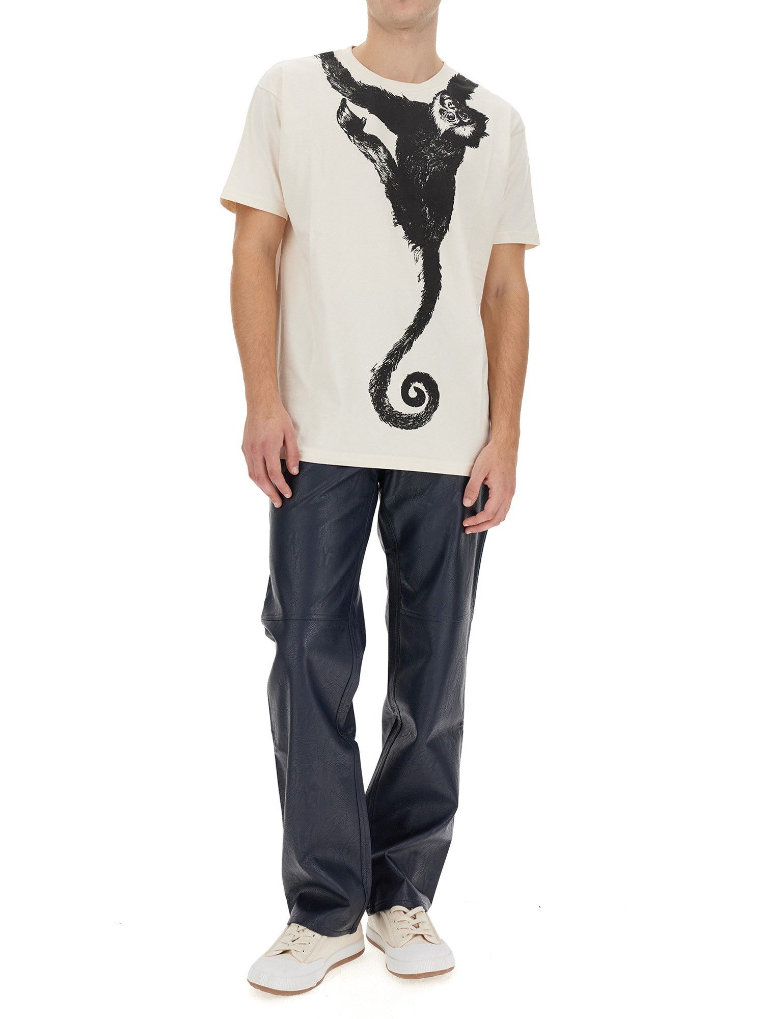 Vivienne Westwood o1f1d3z0525 Monkey Classic T-Shirt in White Size US XL / EU 56 / 4 - 2 Thumbnail