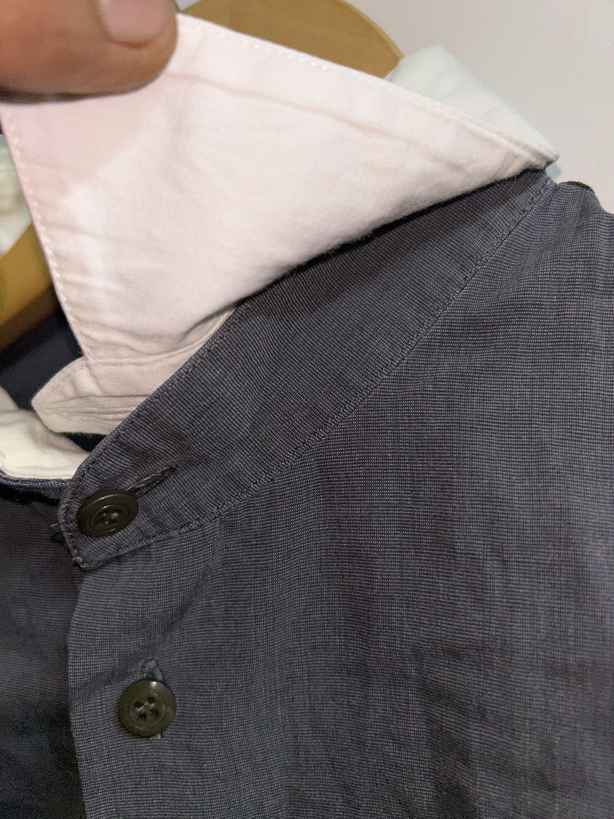 A.P.C. Rue De Fleurus Paris Double Collar Button Up Longsleeve Size US S / EU 44-46 / 1 - 8 Thumbnail