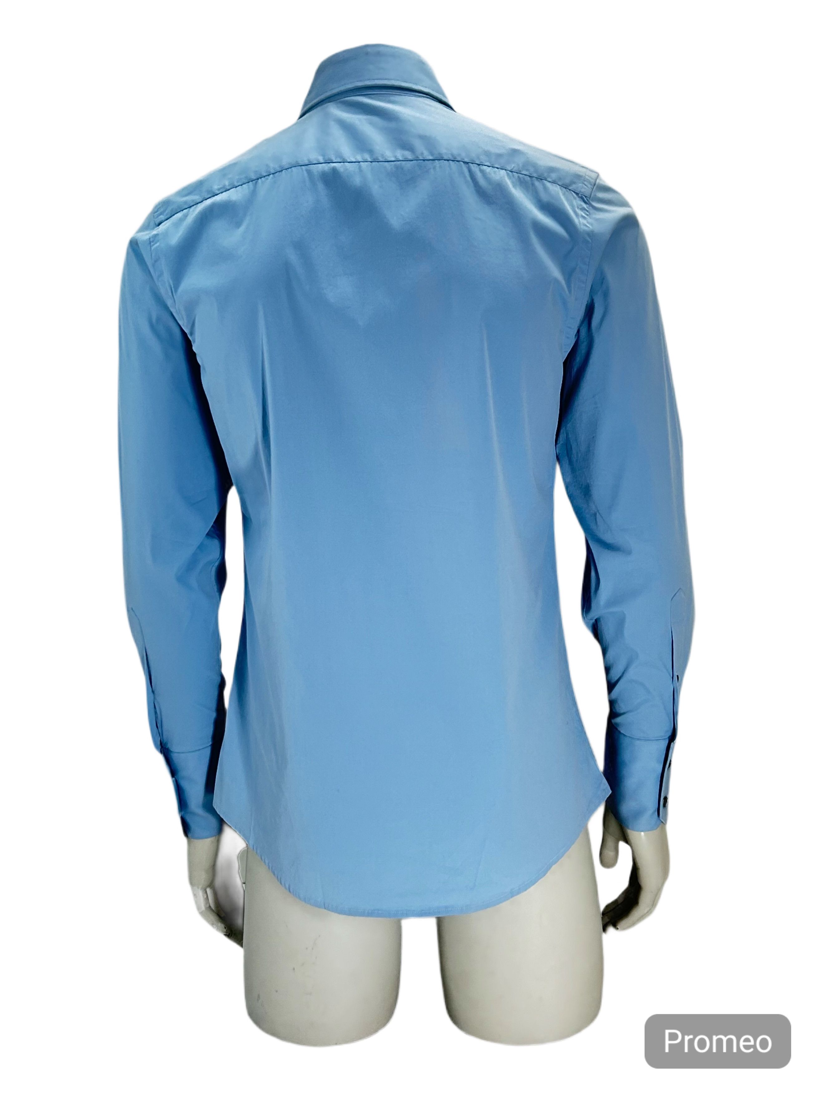 Gucci Gucci Blue Fitted Dress Shirt Size US XL / EU 56 / 4 - 3 Thumbnail