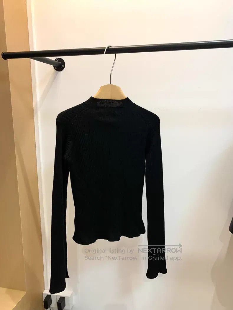 Comme des Garcons Comme Des Garcons Black Ribbed Knit Wool Sweater Size M / US 6-8 / IT 42-44 - 5 Thumbnail