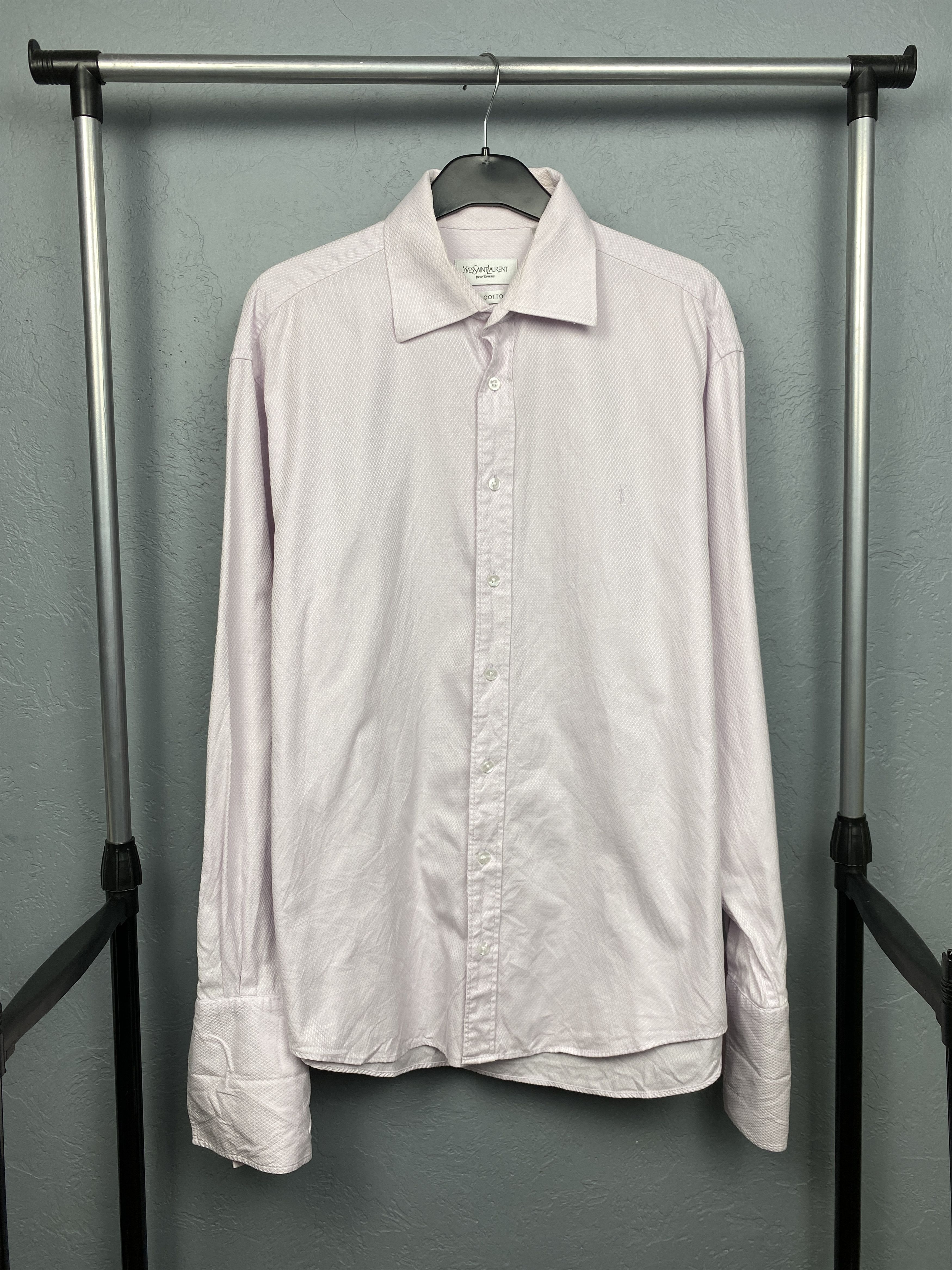 Yves Saint Laurent Yves Saint Laurent YSL Mens Long Sleeve Shirt on cufflinks Size US L / EU 52-54 / 3 - 1 Thumbnail