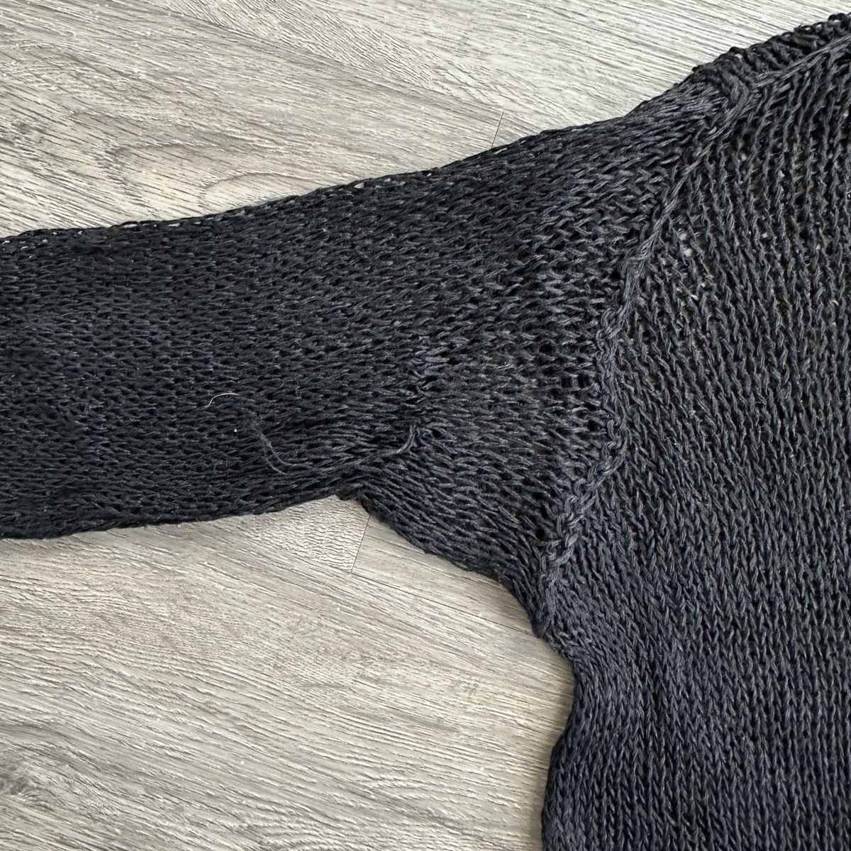 Isabel Benenato Black Open Knit Degrade Sweater Size US M / EU 48-50 / 2 - 7 Thumbnail