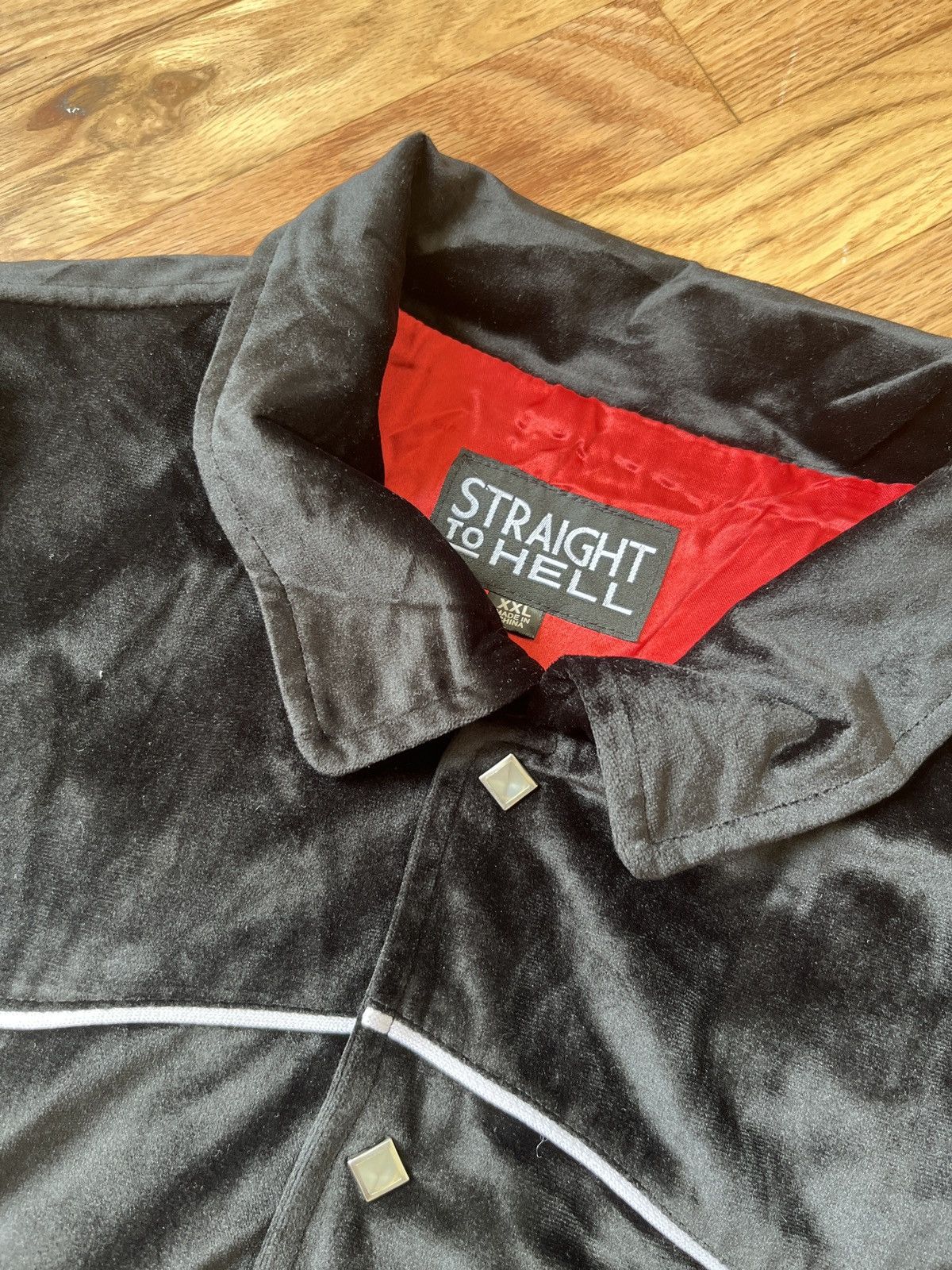 Saint Laurent Paris × Straight To Hell Straight to Hell Teddy Velvet Jackson Jacket SAINT LAURENT Size US XL / EU 56 / 4 - 3 Thumbnail