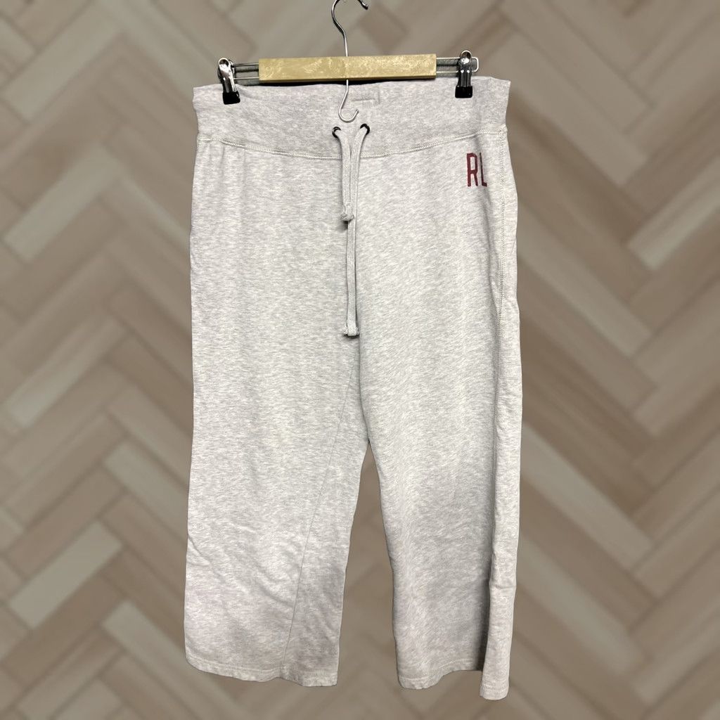 Polo Ralph Lauren Polo Ralph Lauren Women’s Sweatpants M Jogger Wide-Leg Gray Logo 32in Inseam 29in Cotton Regular Drawstring Pants Size 32" / US 10 / IT 46 - 1 Thumbnail