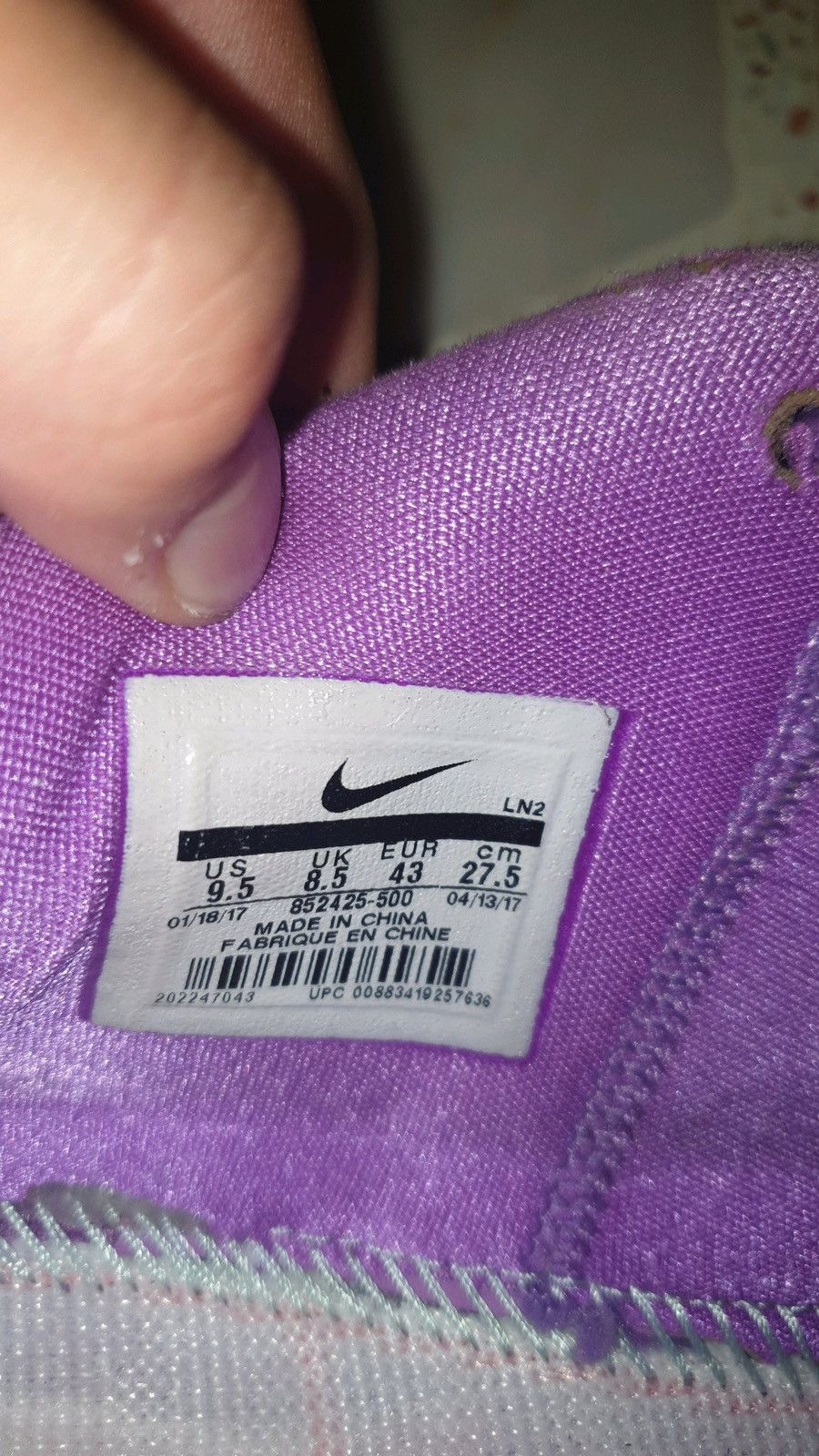 Nike Kobe AD Purple Stardust Size US 9.5 / EU 42-43 - 5 Thumbnail