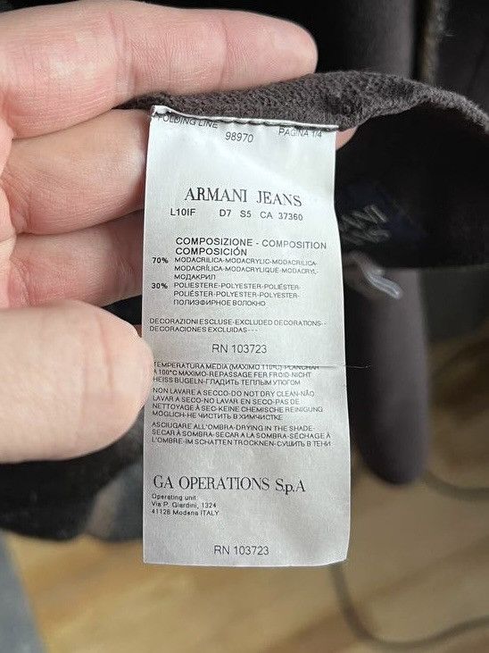 Armani Armani Jeans EU44/US8 brown Faux Fur coat hooded jacket 90s Size M / US 6-8 / IT 42-44 - 23 Thumbnail