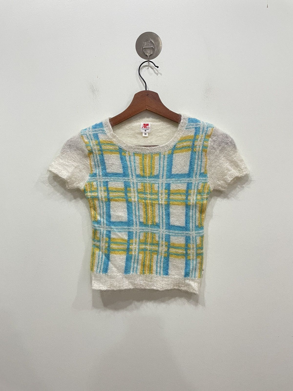 Courreges Courreges mohair short sleeve knitwear Size XS / US 0-2 / IT 36-38 - 1 Thumbnail