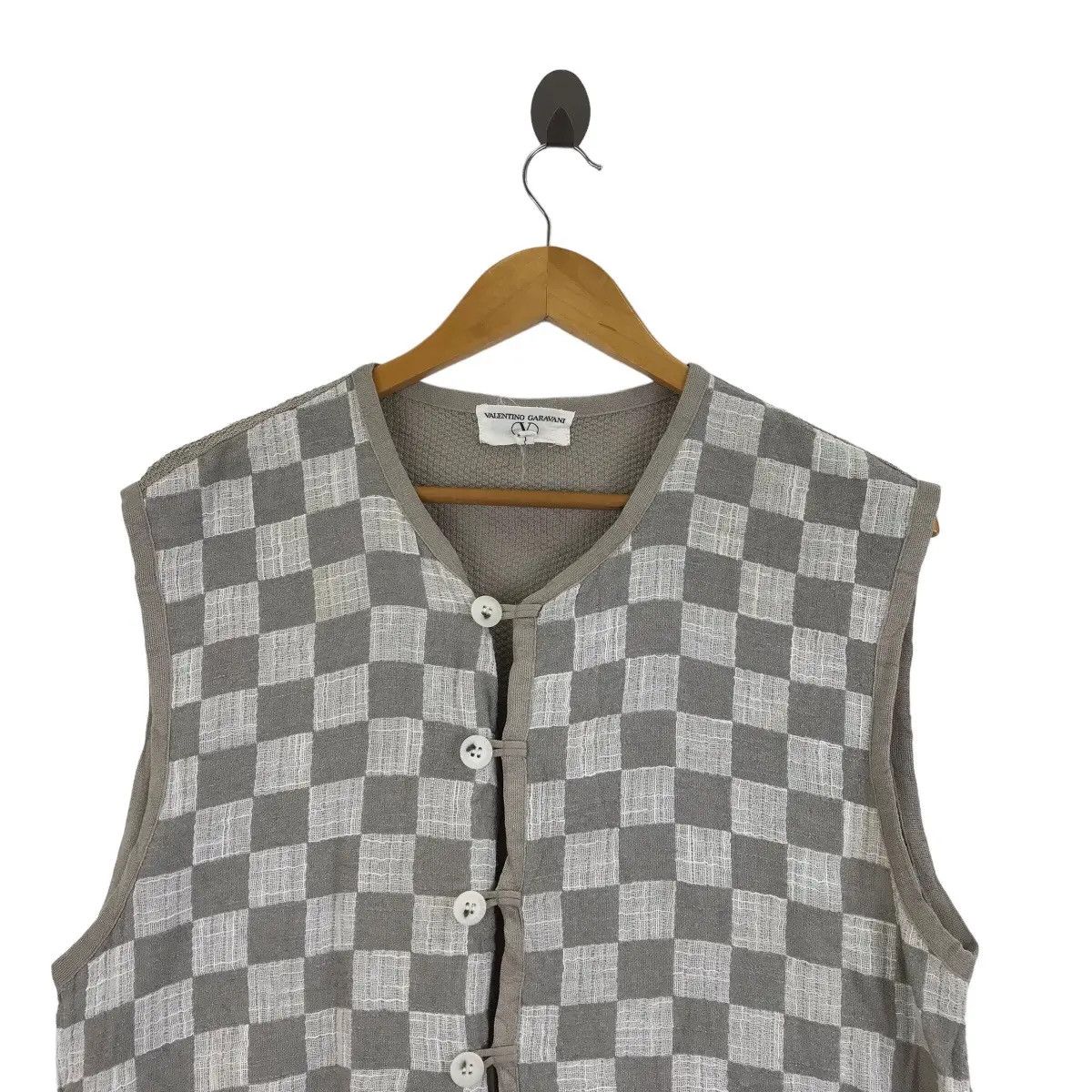 Valentino Vtg 90’ VALENTINO GARAVANI SPORT Tartan Cardigan Italy Plaid Size M / US 6-8 / IT 42-44 - 2 Thumbnail