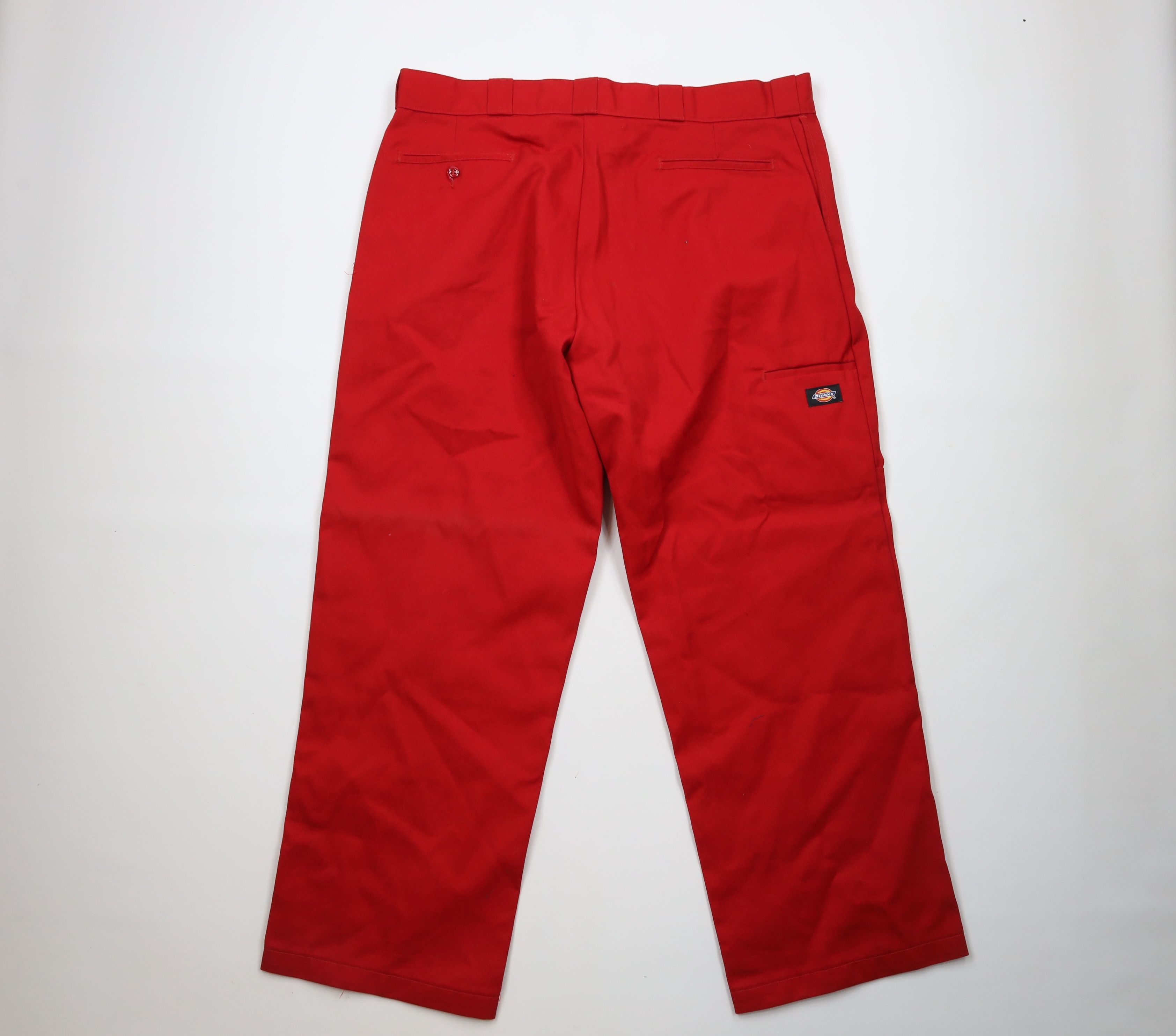 Dickies × Vintage Vintage Dickies Fit Double Knee Wide Leg Work Pants Red Size US 40 / EU 56 - 10 Thumbnail