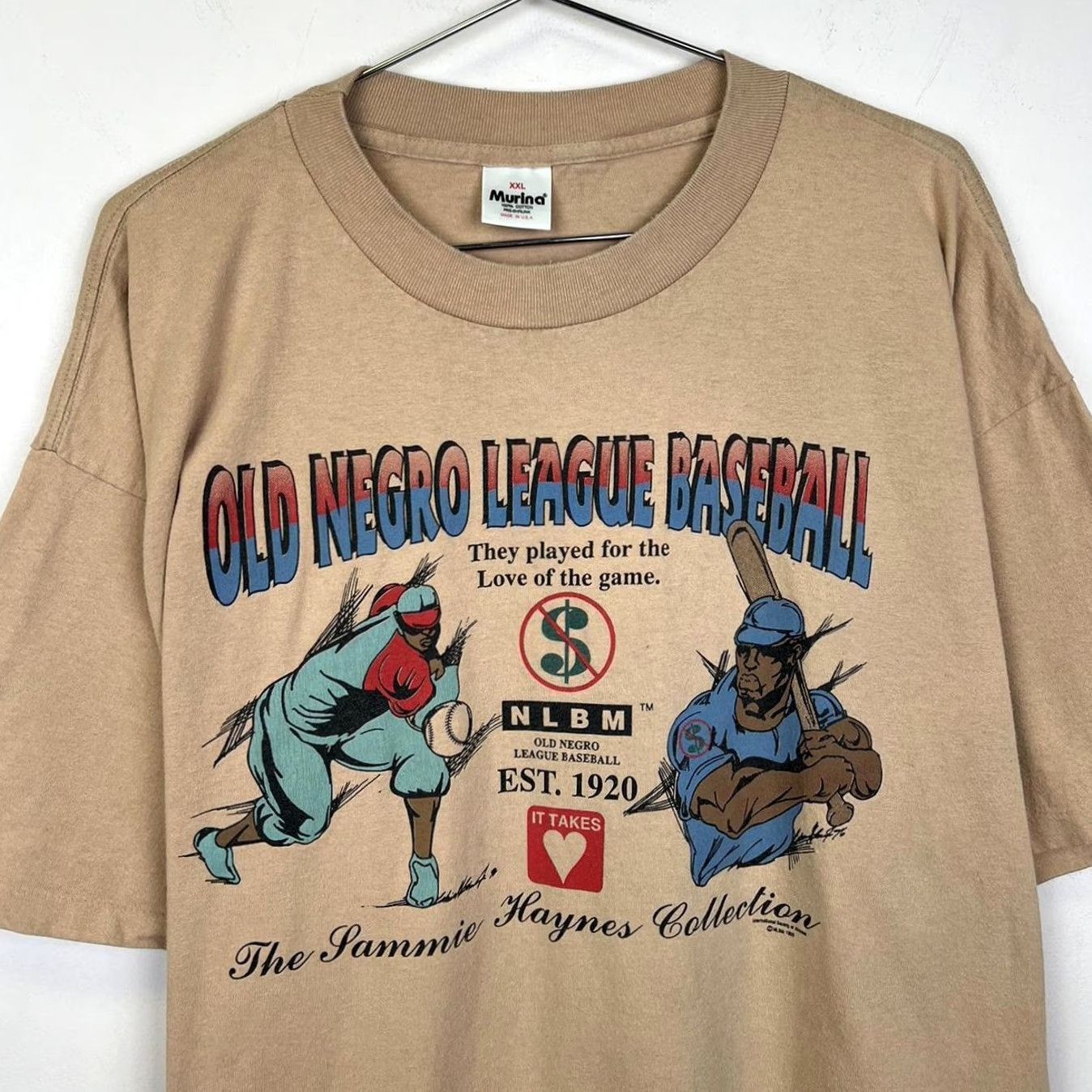 Vintage VINTAGE Sammie Haynes Old Negro League Baseball T-Shirt Mens XXL Tan Murina Size US XXL / EU 58 / 5 - 2 Thumbnail