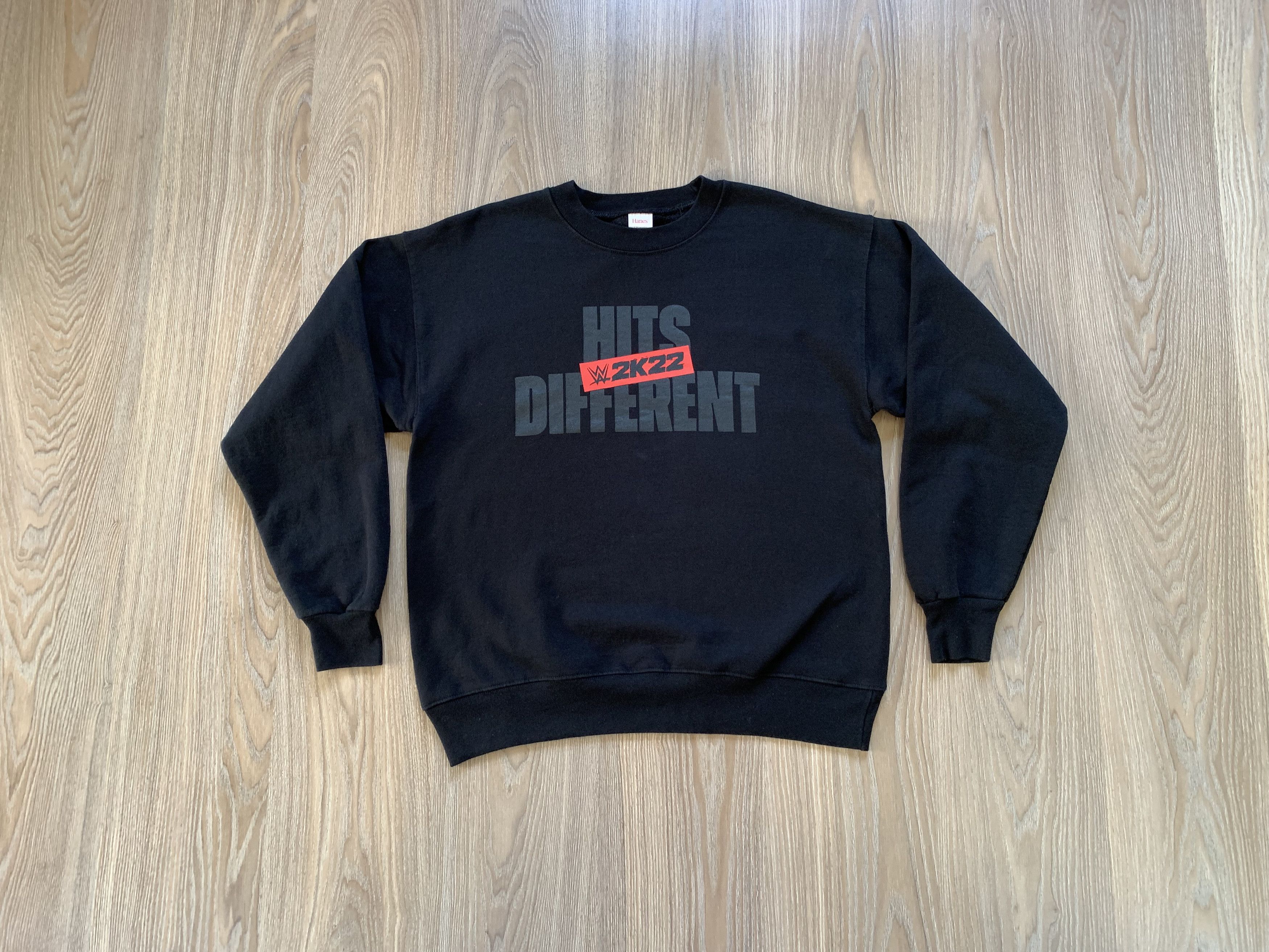 Hanes × WWE × WWF Hanes Wrestling Hits Different Black Printed Sweatshirt Size US M / EU 48-50 / 2 - 9 Thumbnail