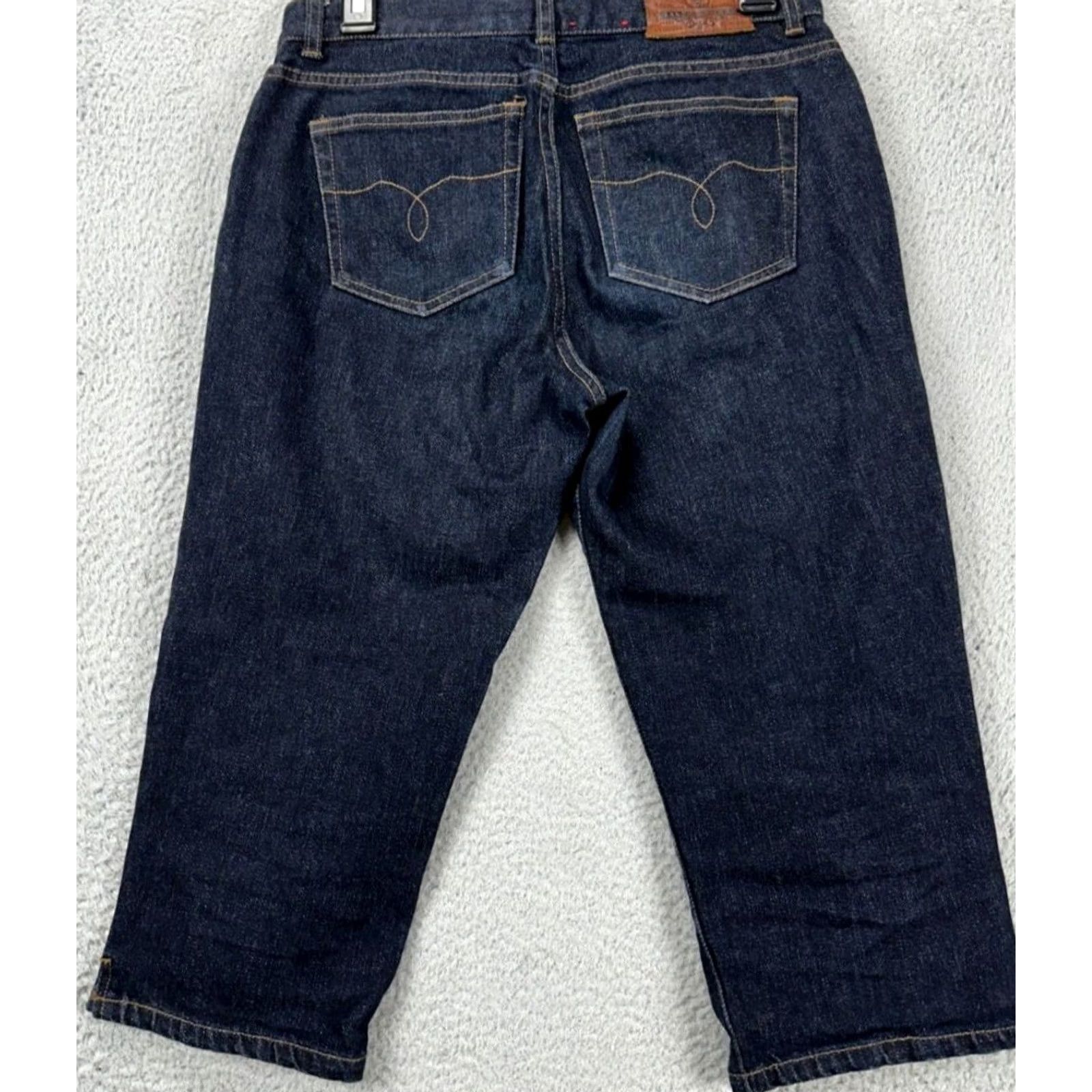 Ralph Lauren Lauren Ralph Lauren Jeans Womens Petite Blue Straight Crop Denim Dark Wash Size 26" / US 2 / IT 38 - 2 Thumbnail