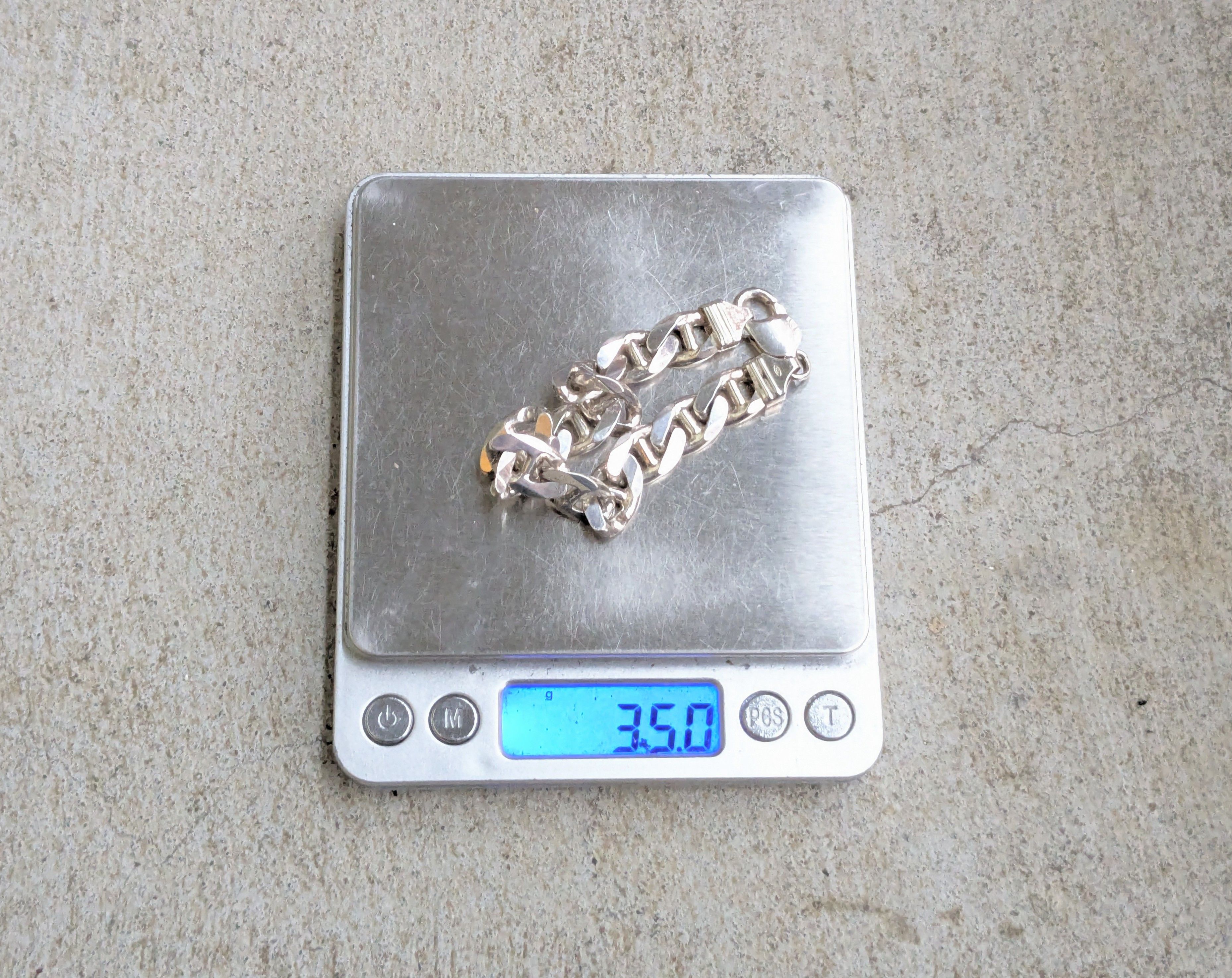 Jewelry Vintage Sterling Silver Bracelet Mariner Chunky Thick Punk Size ONE SIZE - 12 Thumbnail