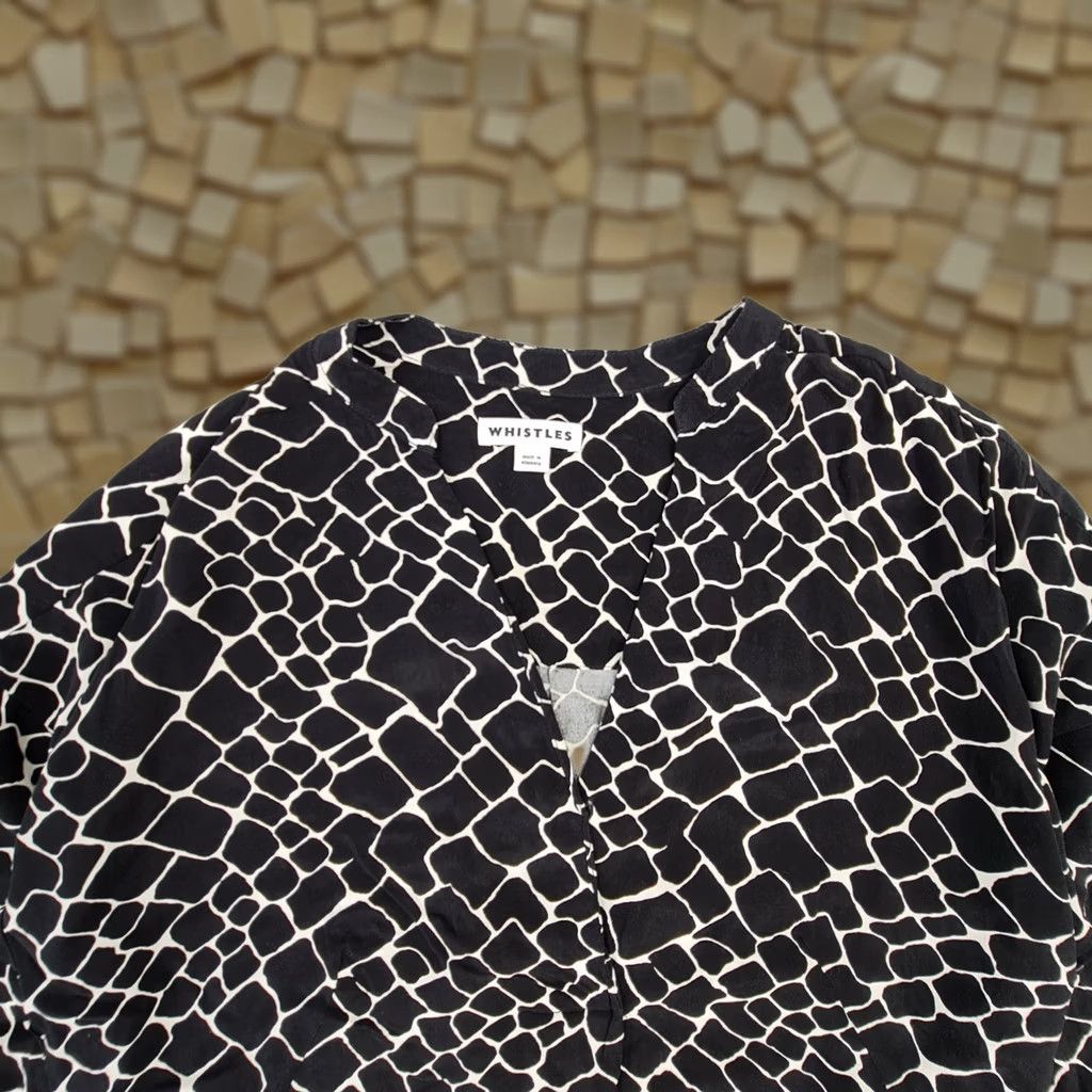 Whistles Whistles Dress Black Mini Snake Pattern V-Neck Short Length Womens Small Size 28" / US 6 / IT 42 - 1 Thumbnail