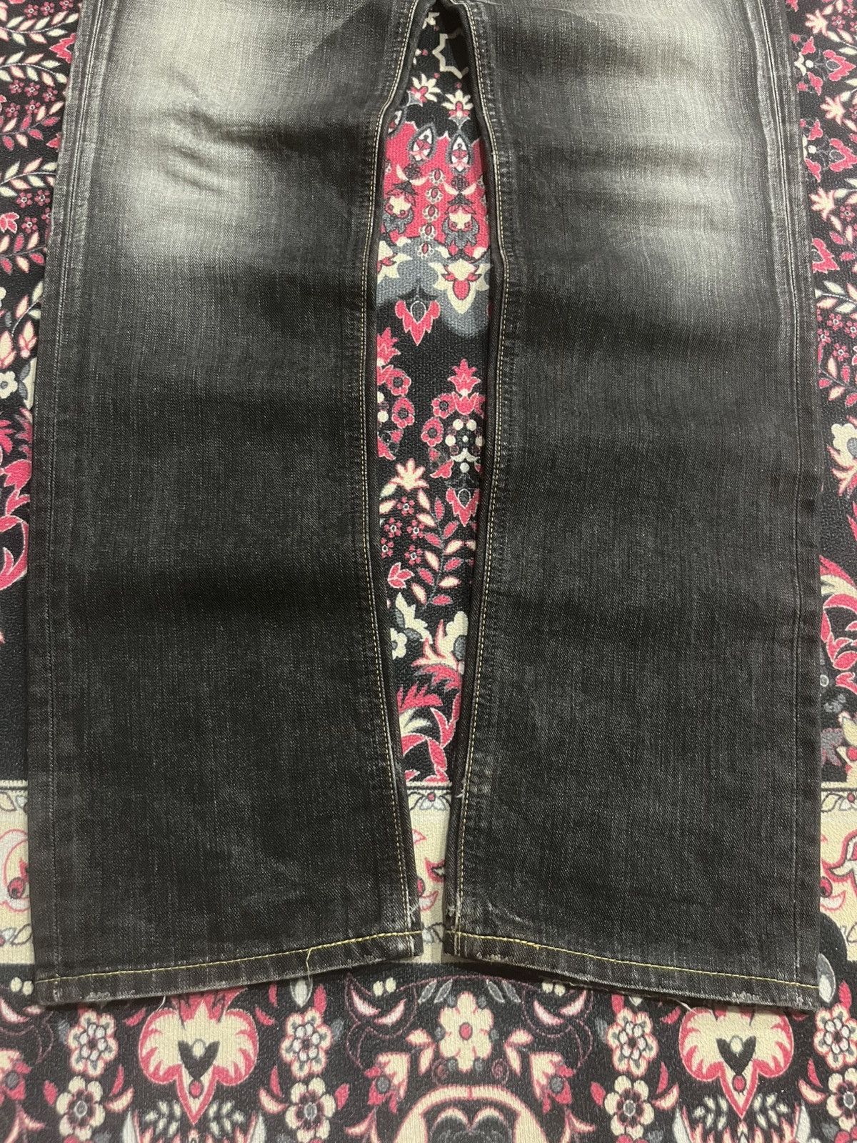 Lee Vintage Lee Rider Sanforized Black Faded Whisker Jeans Size US 31 - 10 Thumbnail