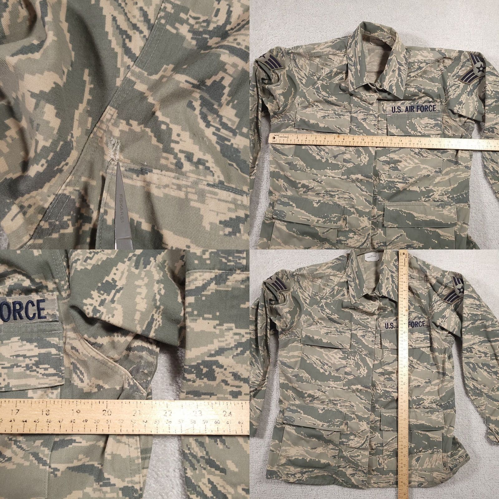 Vintage VINTAGE US Air Force Utility Coat Camouflage Women's 14 Regular Patches Button Up Heavy Size XL / US 12-14 / IT 48-50 - 8 Thumbnail