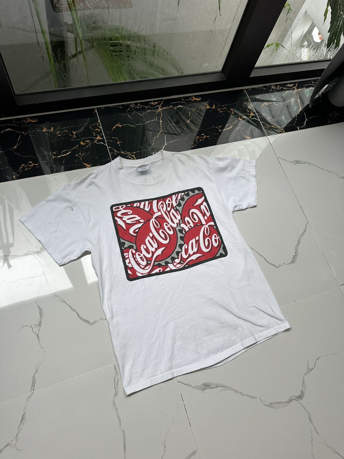 Coca Cola × Vintage 00s COCA COLA VINTAGE BIG LOGO STREETWEAR T-SHIRT Size US M / EU 48-50 / 2 - 1 Thumbnail