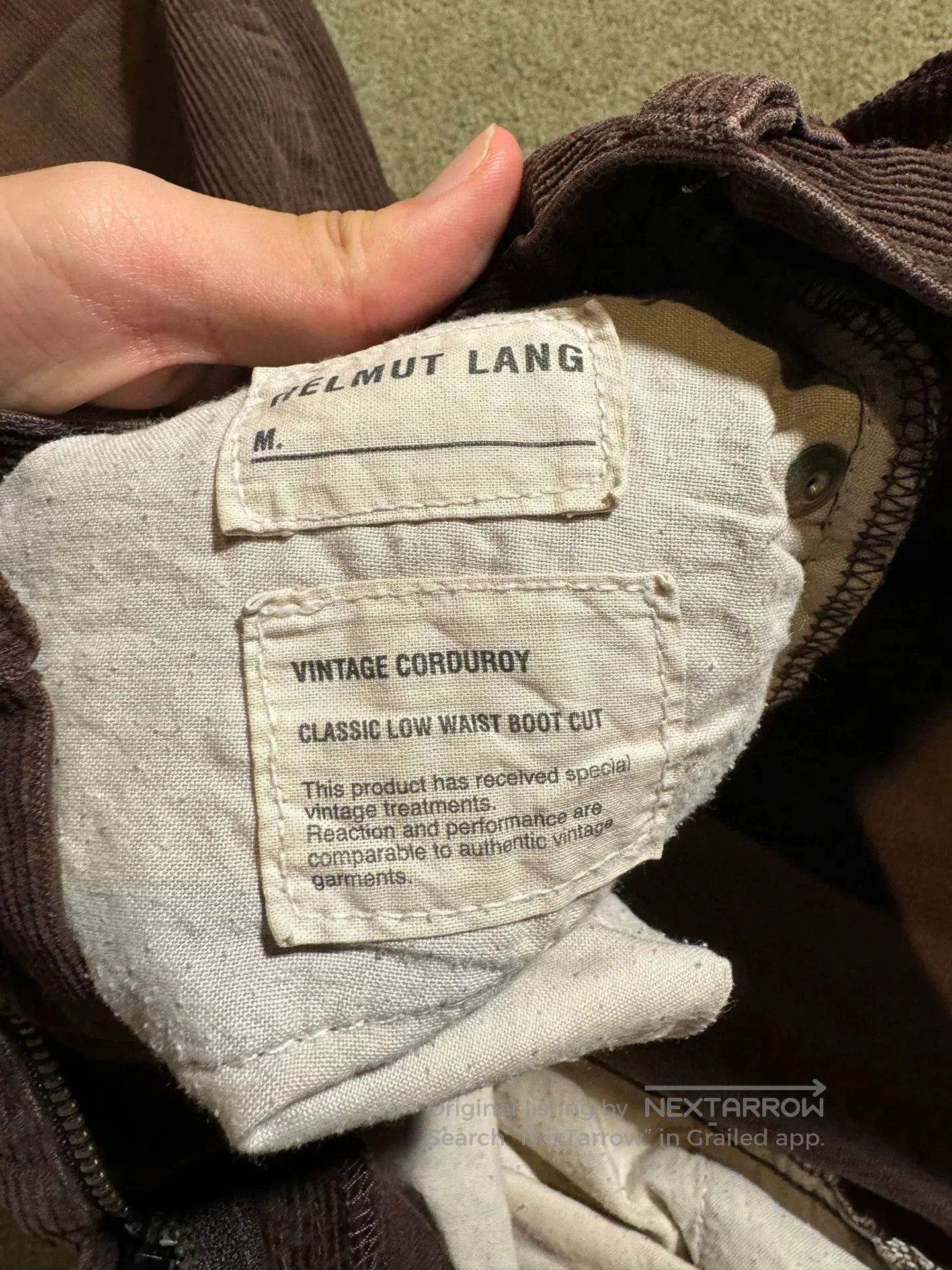 Helmut Lang vintage brown corduroy boot cut pants. Size US 30 / EU 46 - 5 Thumbnail