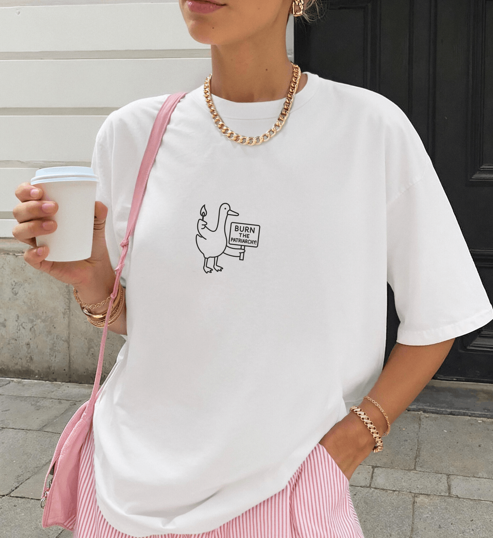 Other Burn Patriarchy Goose T-Shirt 🔥 | Funny Graphic Tee Size M / US 6-8 / IT 42-44 - 1 Thumbnail