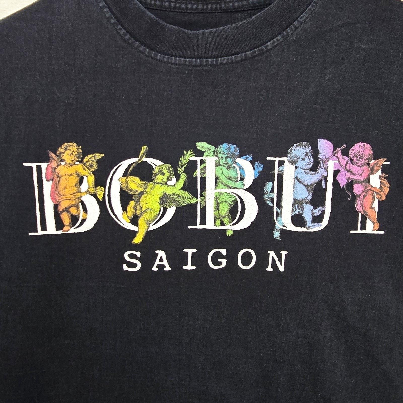 Other Bobui Saigon Shirt Mens Medium Black Cherob Angel Streetwear Size US M / EU 48-50 / 2 - 3 Thumbnail
