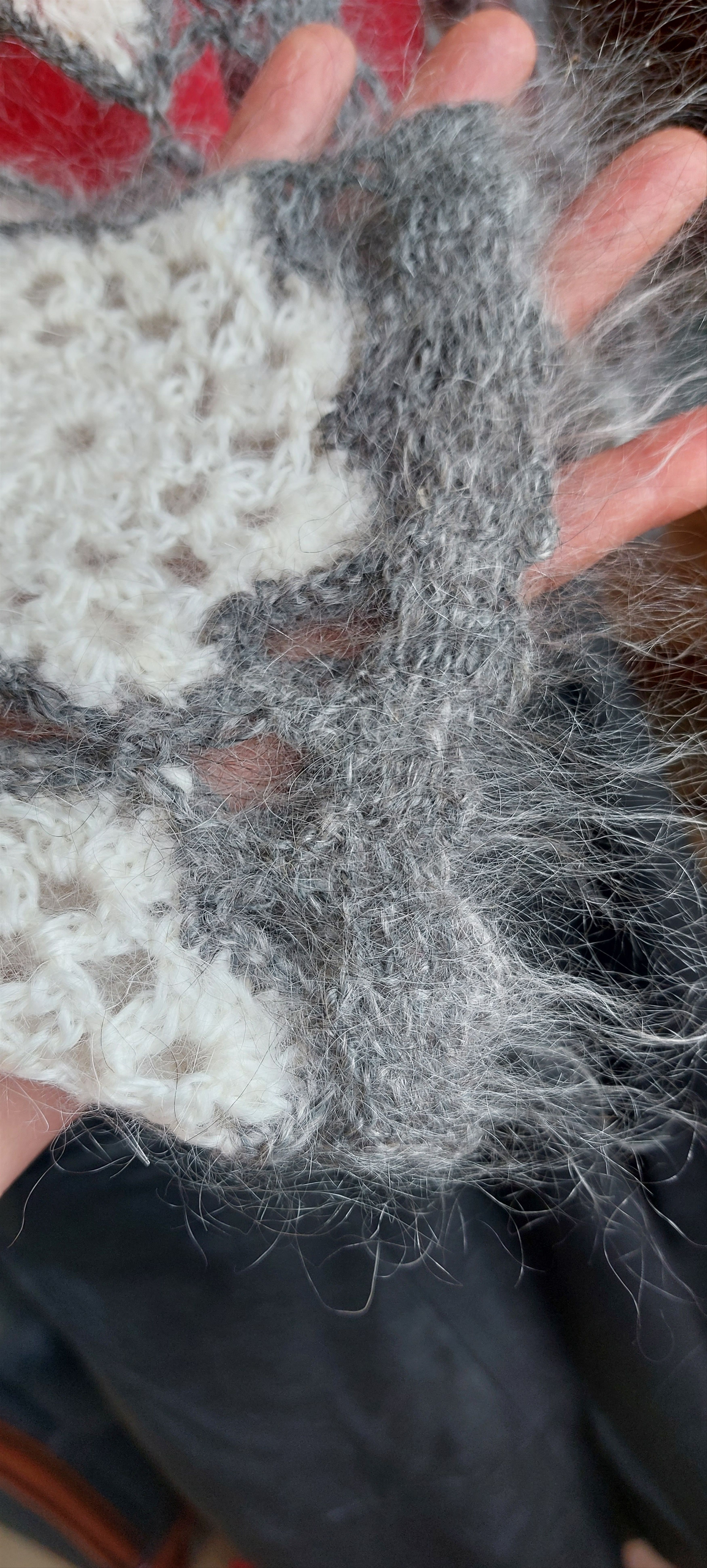 Vintage Mohair Crochet Bolero – 70s Hippie Boho Jacket Vintage Size M / US 6-8 / IT 42-44 - 3 Thumbnail