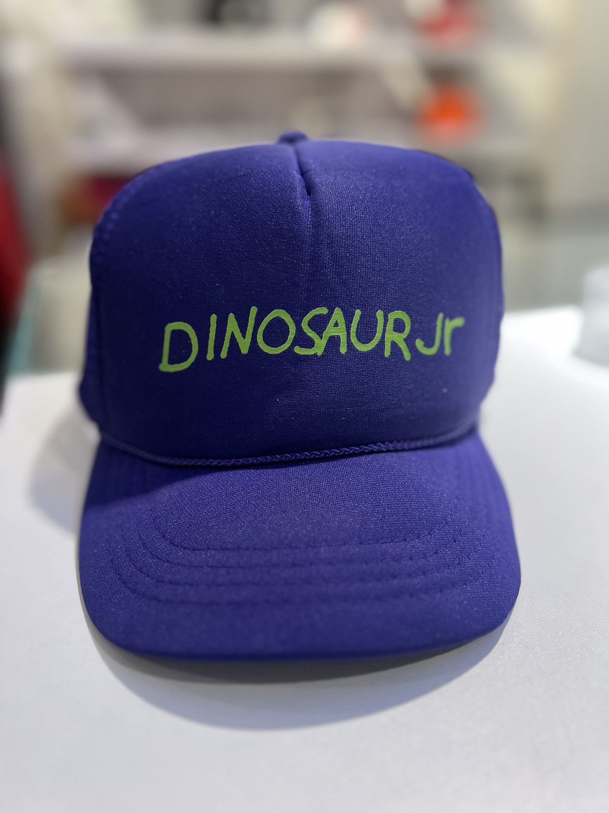 Vintage dinosaur jr font logo hat