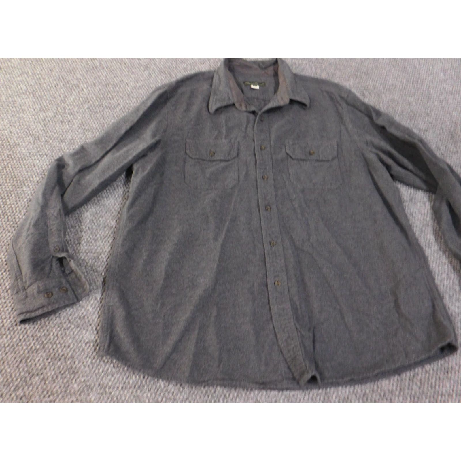 Eddie Bauer VINTAGE Eddie Bauer Shirt Men XL Gray Plaid Button-Up 90s Retro Casual Long Sleeve Cotton Flannel Button-Down Collar Mens Size US XL / EU 56 / 4 - 3 Thumbnail